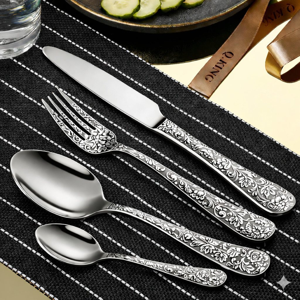 Faizee Home Besteck-Set Faizee Home Besteck-Set Faizee Home mit Ornament-Design, mehrfarbig