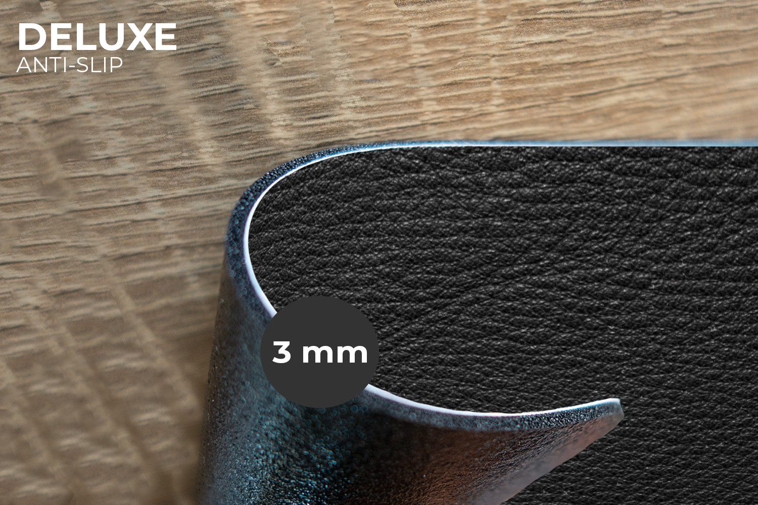 MuchoWow Platzset Leder - Lederoptik/print - Schwarz - Grau, (6-St), Platzs günstig online kaufen