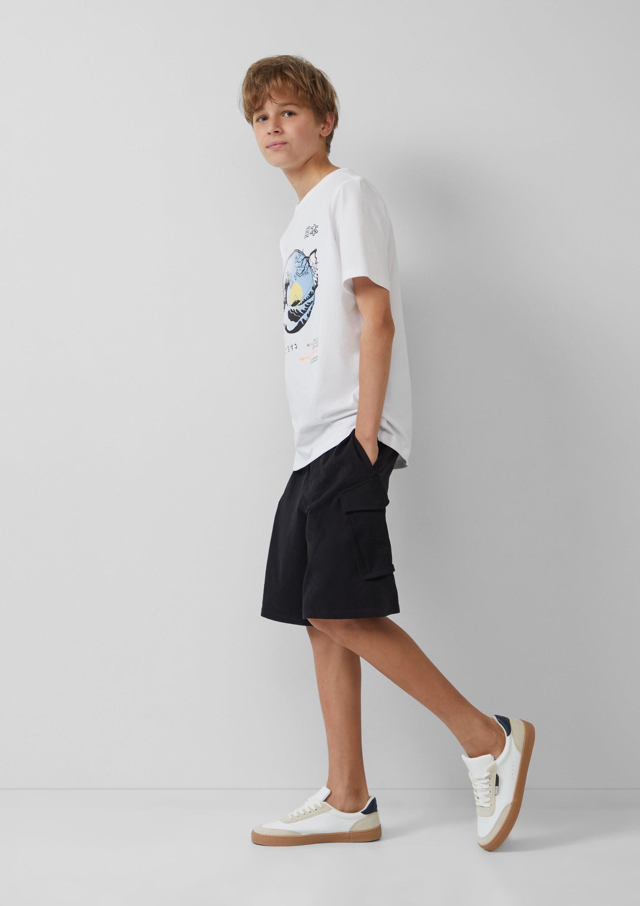 s.Oliver Kurzarmshirt T-Shirt T-Shirt mit Frontprint – Bild 3 von 4