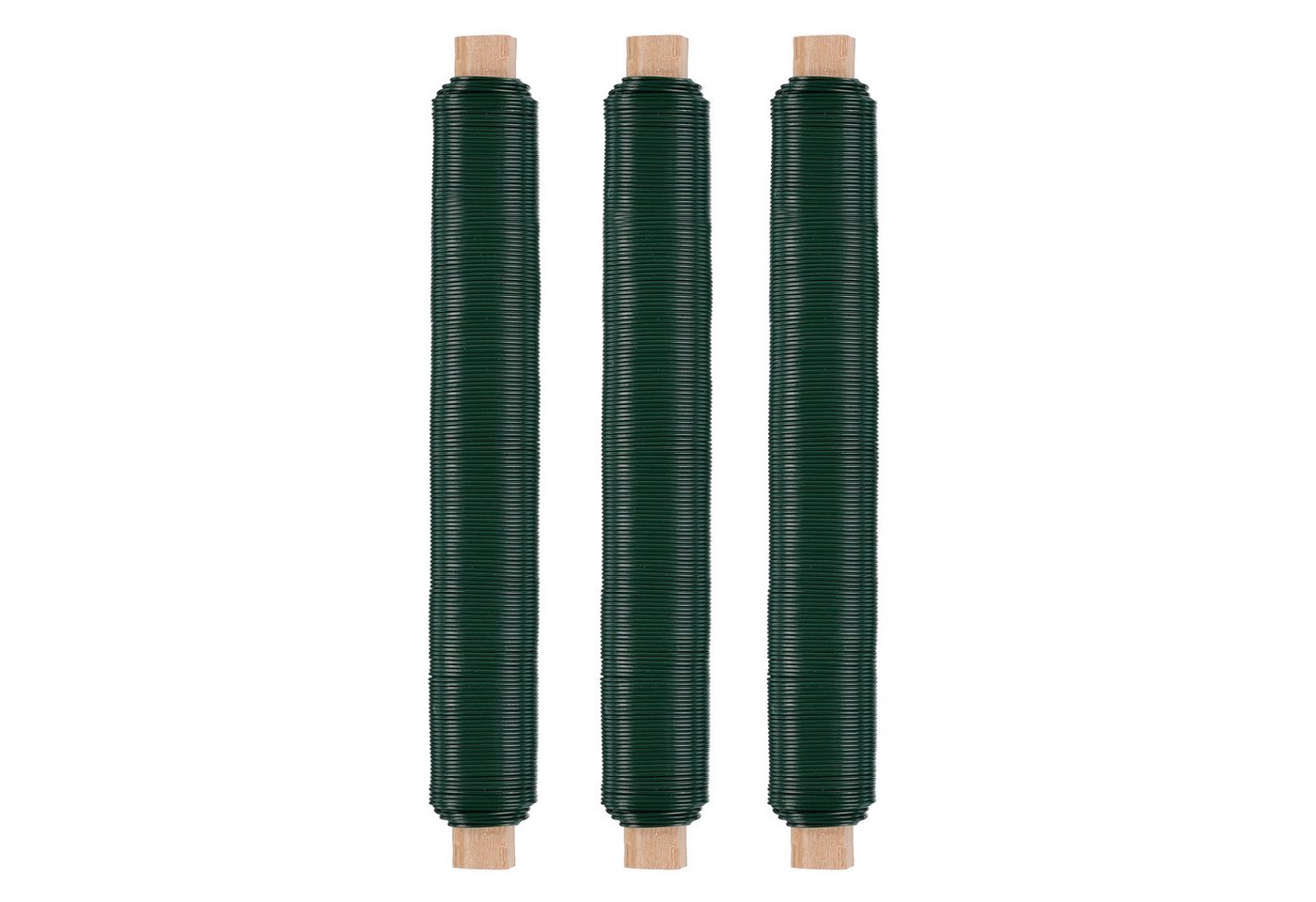 Nordstern Bindedraht Blumendraht Basteldraht 3er Pack, (Grün), Wickeldraht Ø 0,65 mm x 38 m