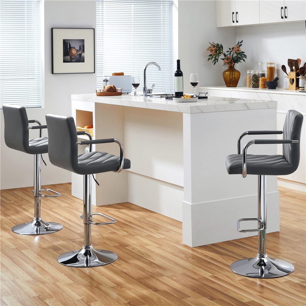 Yaheetech Barhocker 2/4-er Set (2 St), Höhenverstellbarer Barstuhl mit Arml günstig online kaufen