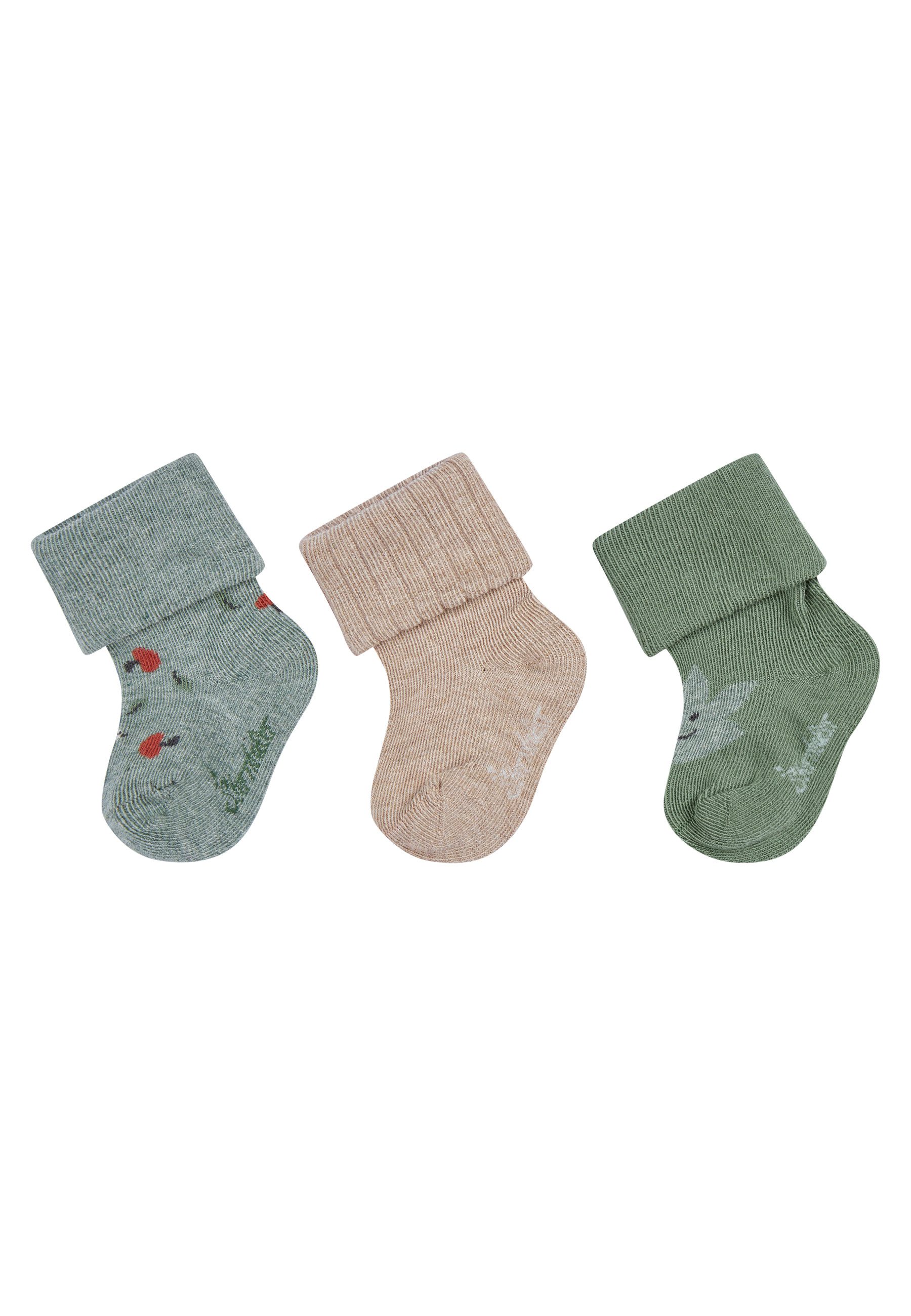 Sterntaler® Feinsöckchen Baby Socken 3er-Pack Blatt (3-Paar, 3er-Pack)