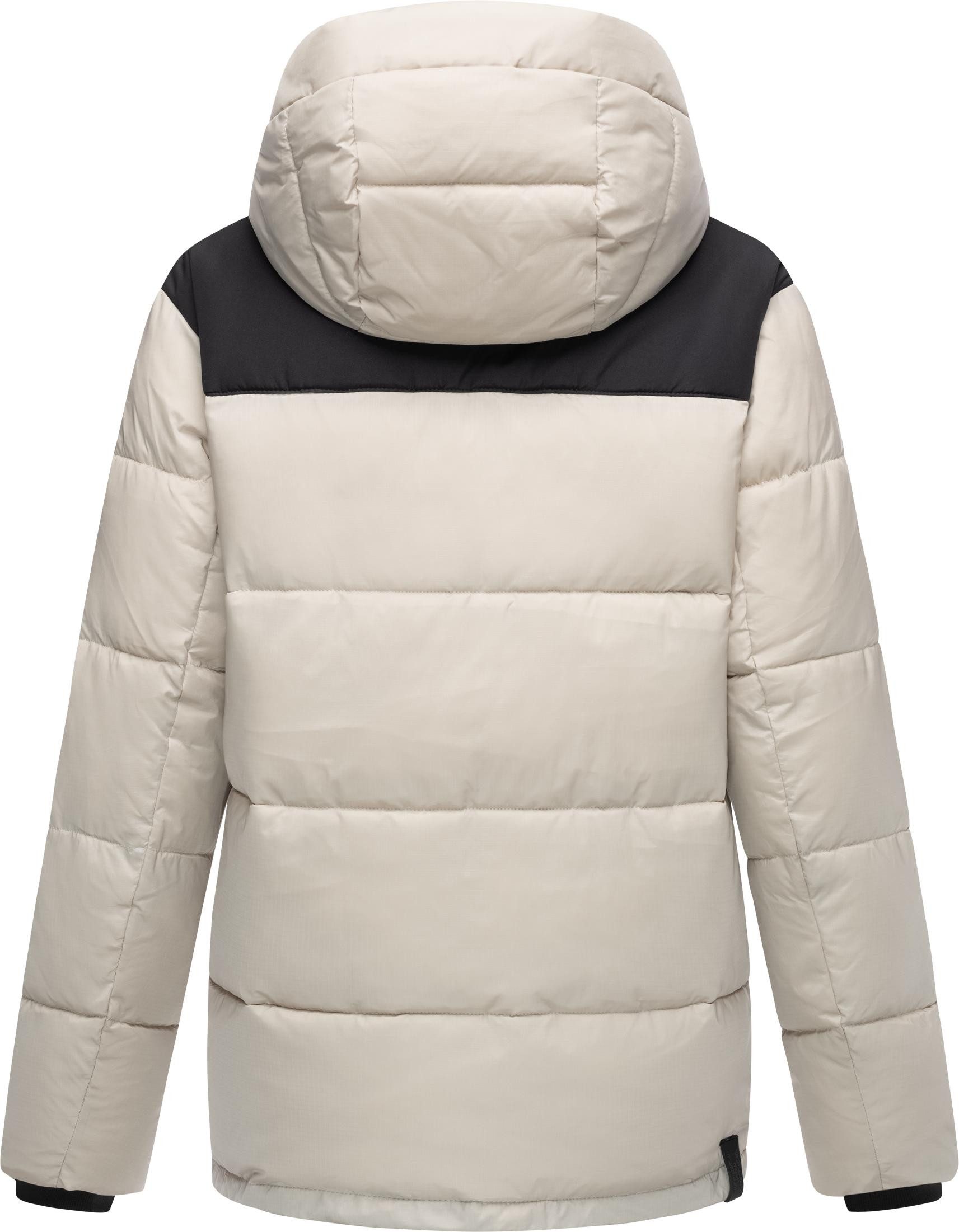 Ragwear Anorak Wikesh stylische Winter Steppjacke mit Colourblocking