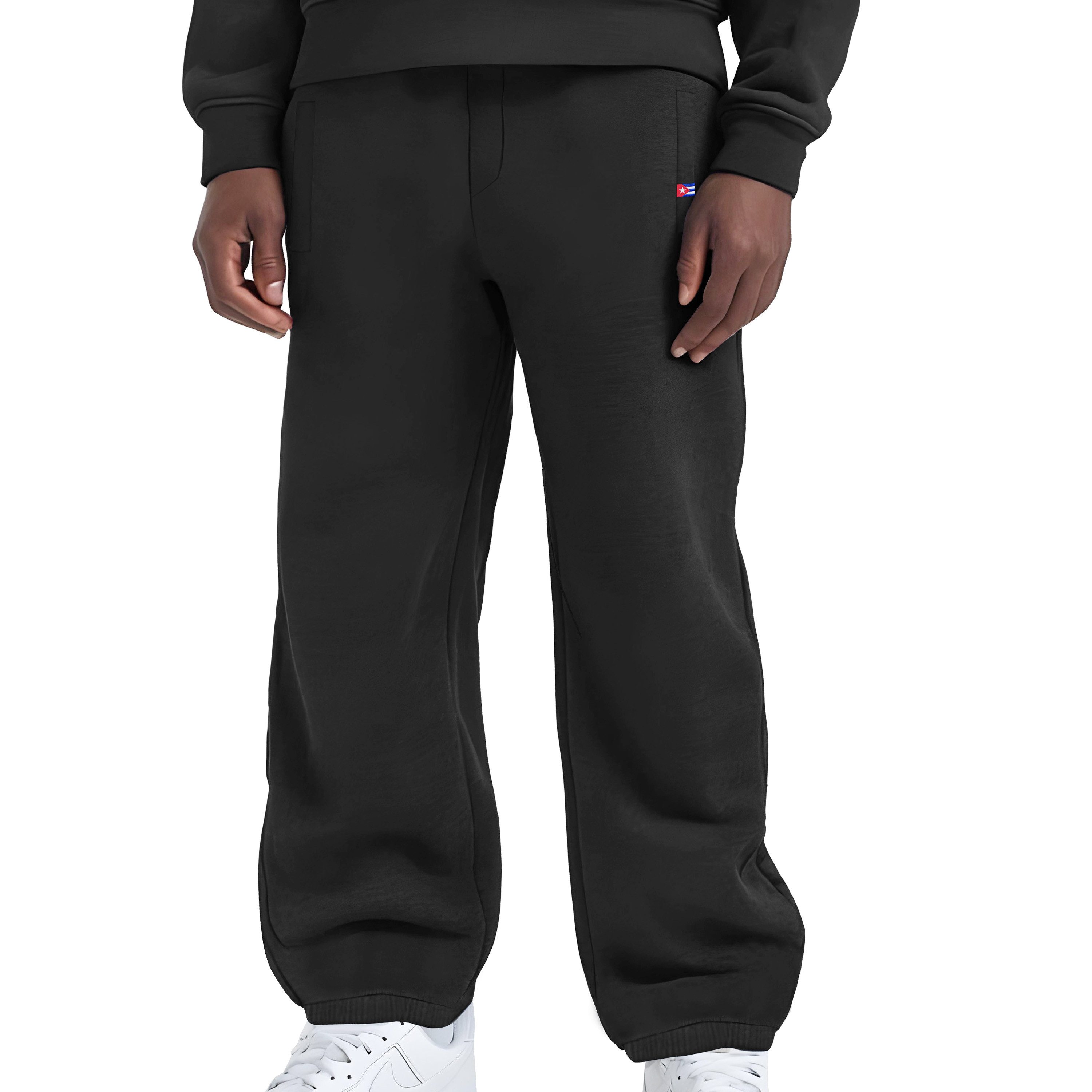 CUBAIANS Jogginghose Caonao Herren Baggy Pant Hose Freizeit Loose Fit Sweat mit Bündchen Elastischer Bund mit Tunnelzug