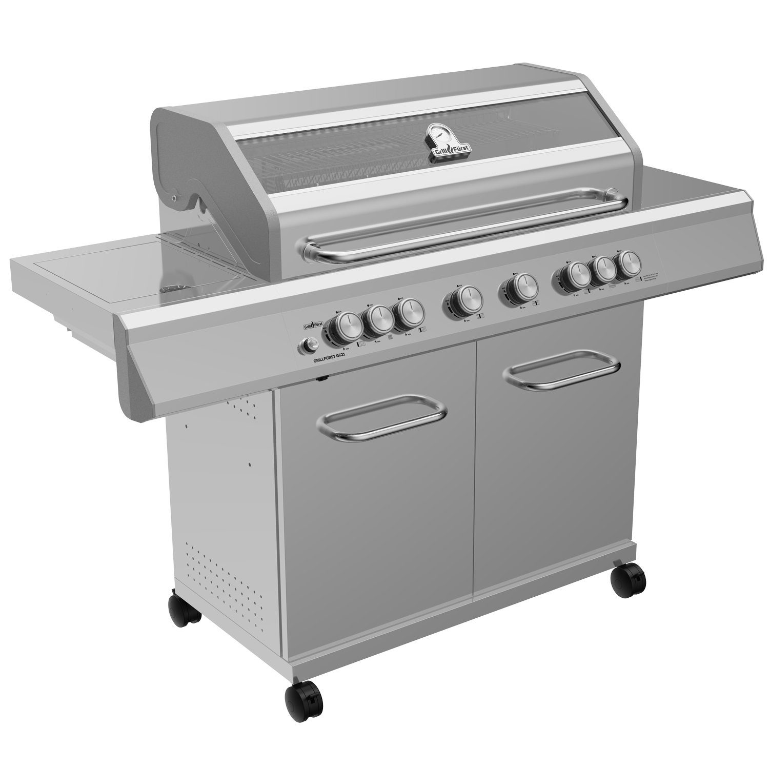 Grillfürst Gasgrill Grillfürst G621G 6-Brenner Edelstahl-Gasgrill