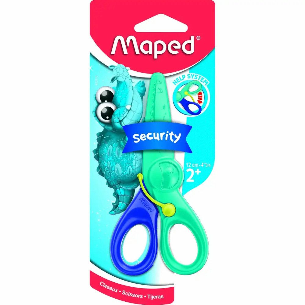MAPED Bastelscheren Maped Kidipulse Kinderschere 12 cm blau/türkis abgerundet