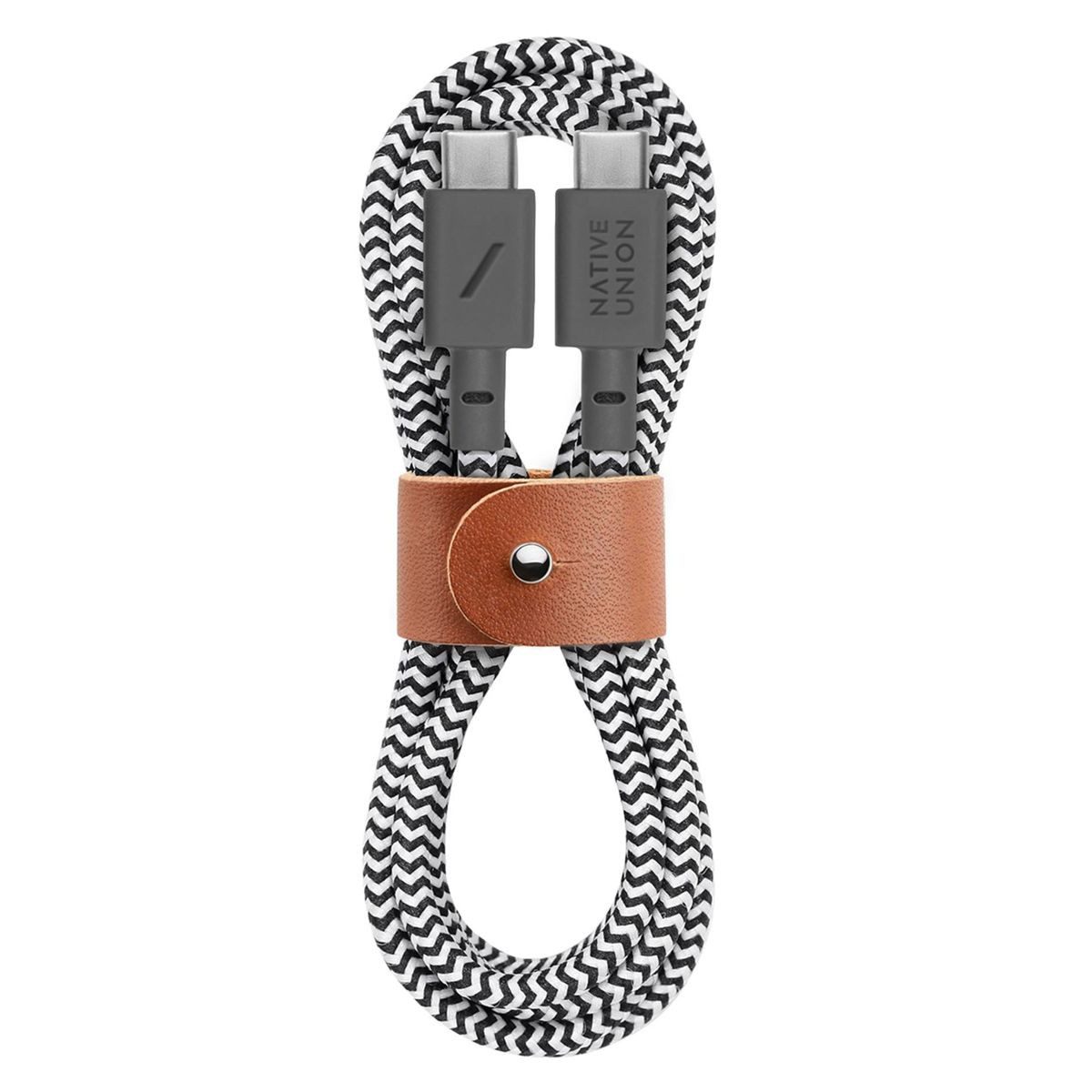 NATIVE UNION Belt-Cable USB-C to USB-C 1.2m Zebra Smartphone-Adapter