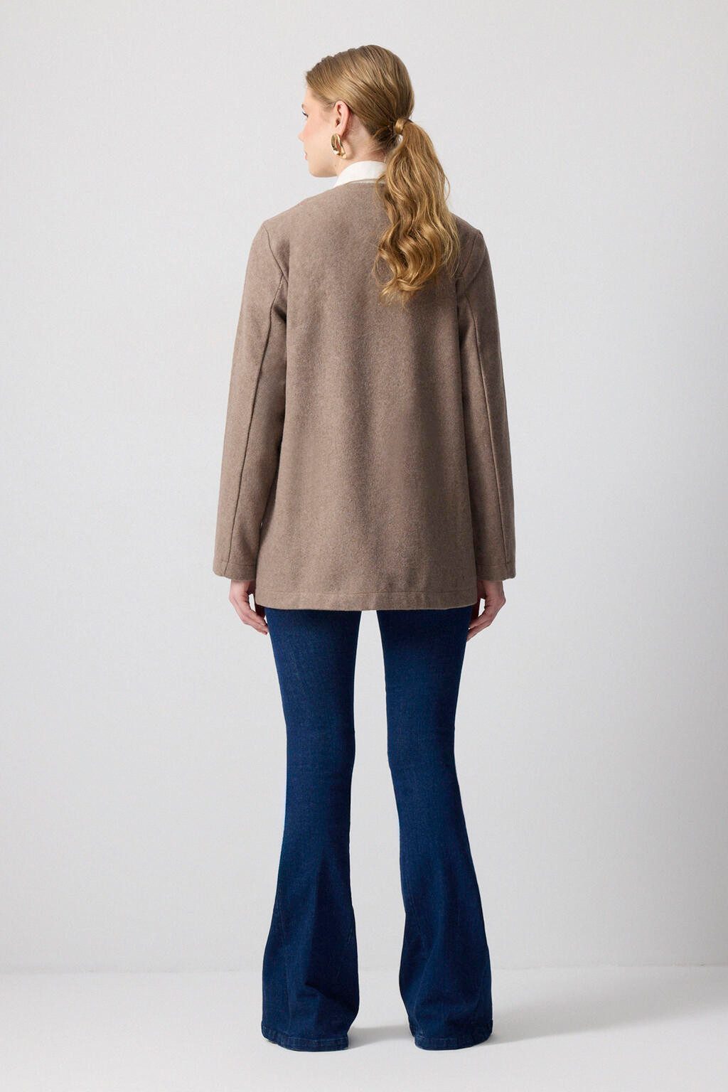 touche prive Jackett FILZJACKE MIT ORGANZA-KRAGEN