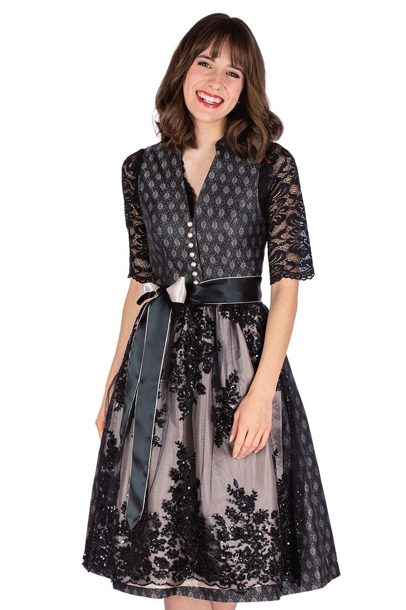MarJo Dirndl Midi Dirndl 2tlg. - JUNE - schwarz/macchiato
