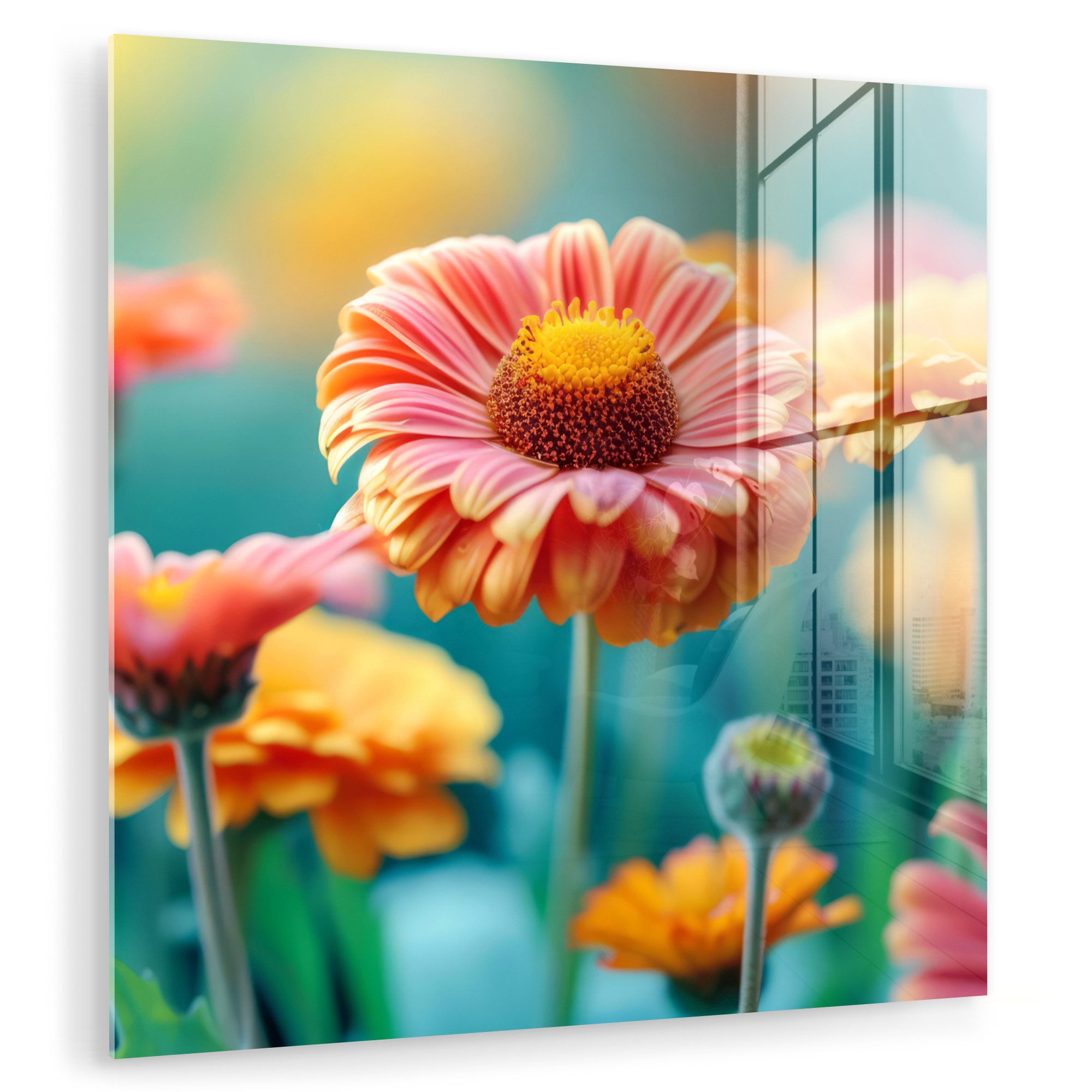MuchoWow Acrylglasbild Blumen - Bunt - günstig online kaufen