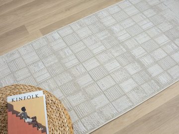 Teppich MY-RUG Tilda, Kurzflor-Teppich 150x80cm, Wohnando, rechteckig, Höhe: 12 mm, weich, gemütlich, mit schönem Muster, flachgewebt