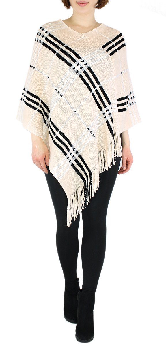 dy_mode Strickponcho Damen Poncho mit Pailletten günstig online kaufen
