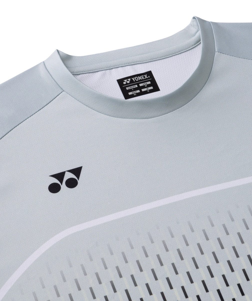 Yonex T-Shirt Practice Print 16861 (100% Polyester) 2026 silbergrau Herren