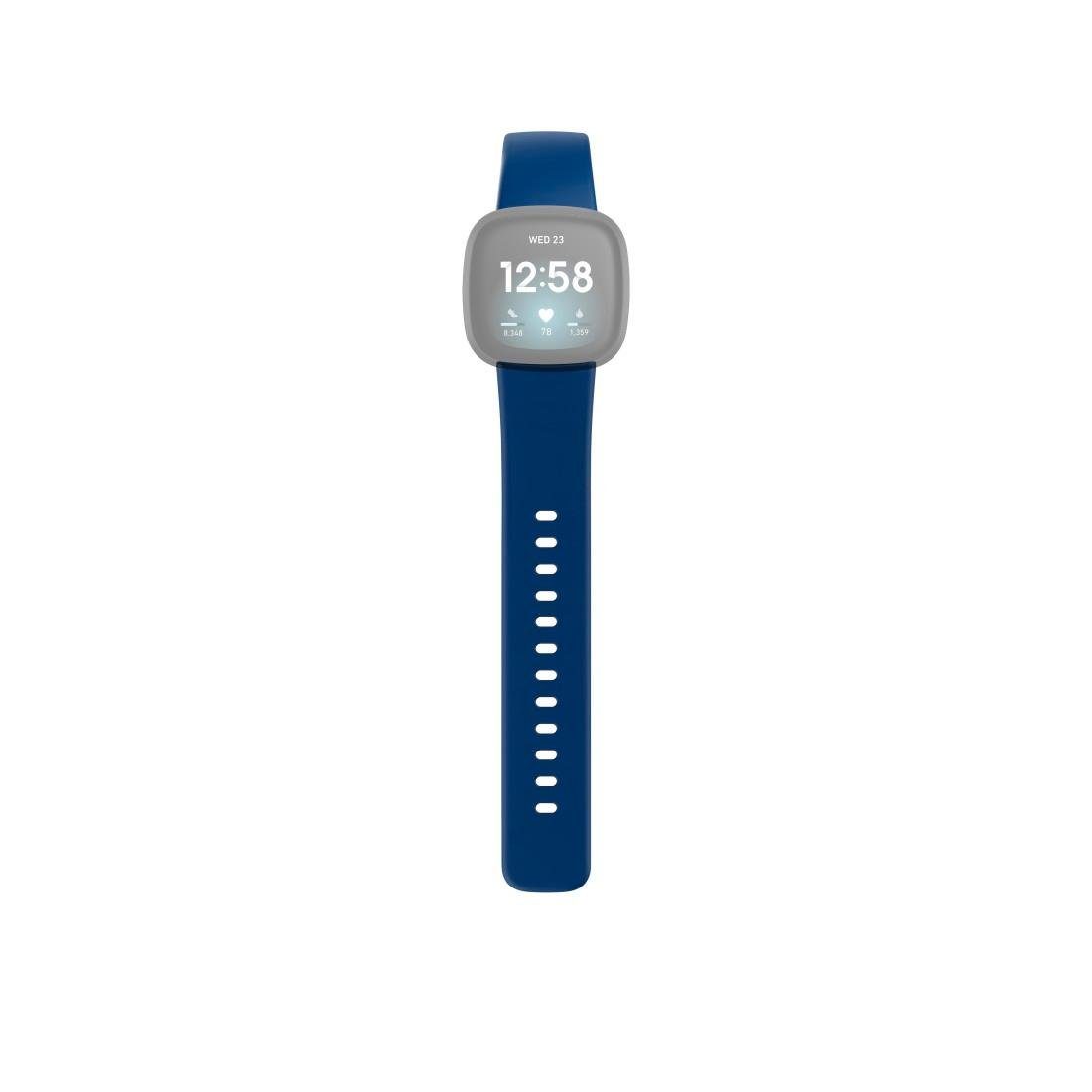 Hama cm/21 für 22 3/4/Sense cm Dunkelblau Smartwatch-Armband TPU, Fitbit (2), Versa Ersatzarmband