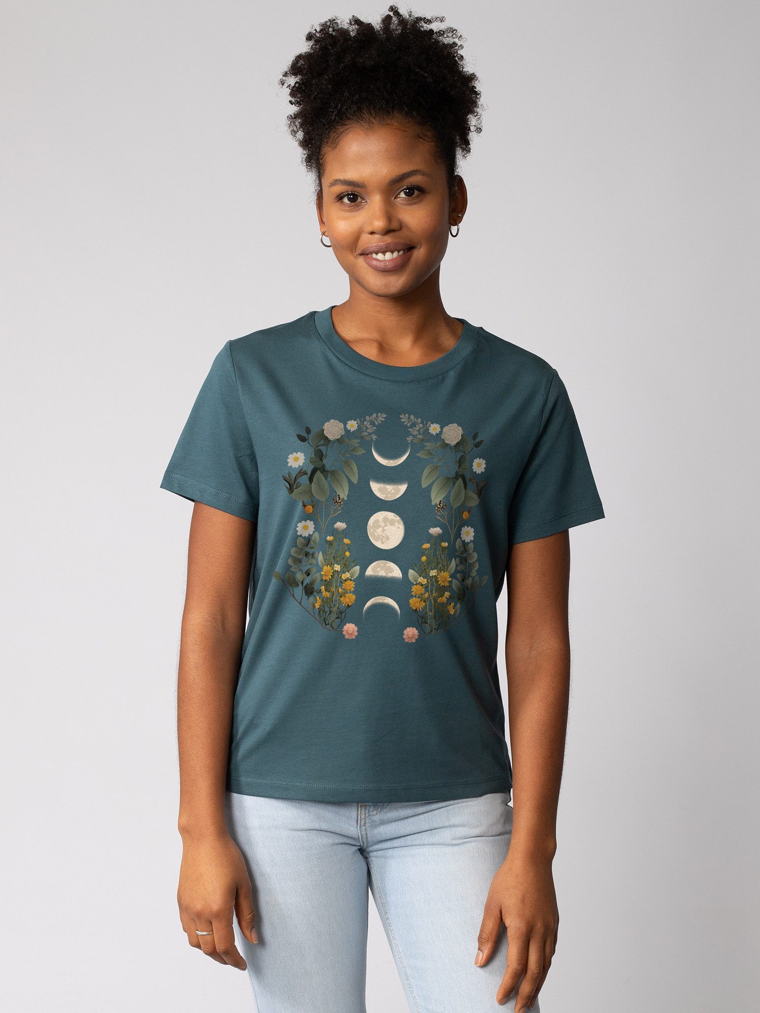 T-Shirt Moonphases & Flowers