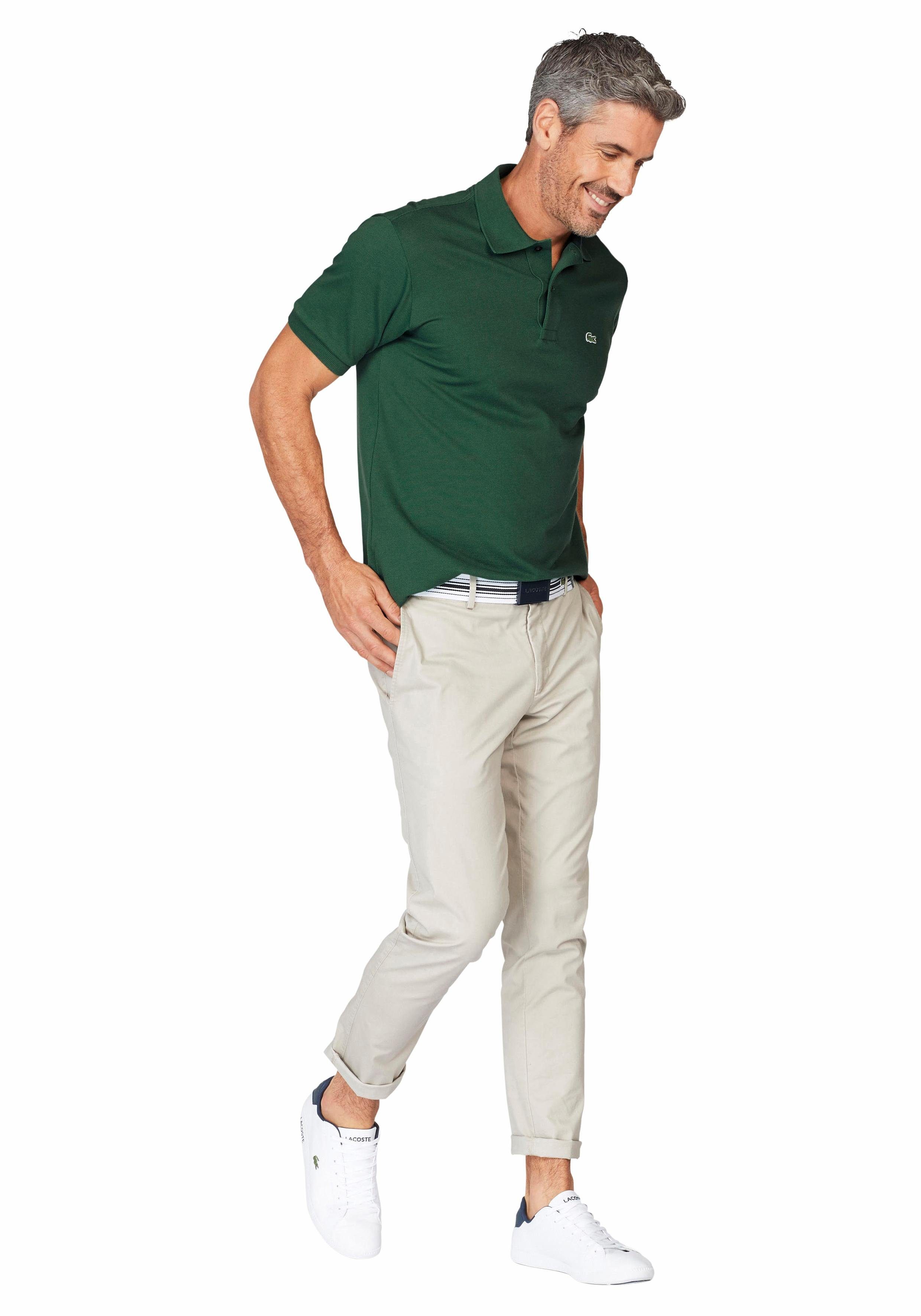 Lacoste mit vert Knöpfen in Perlmuttoptik (1-tlg) Poloshirt