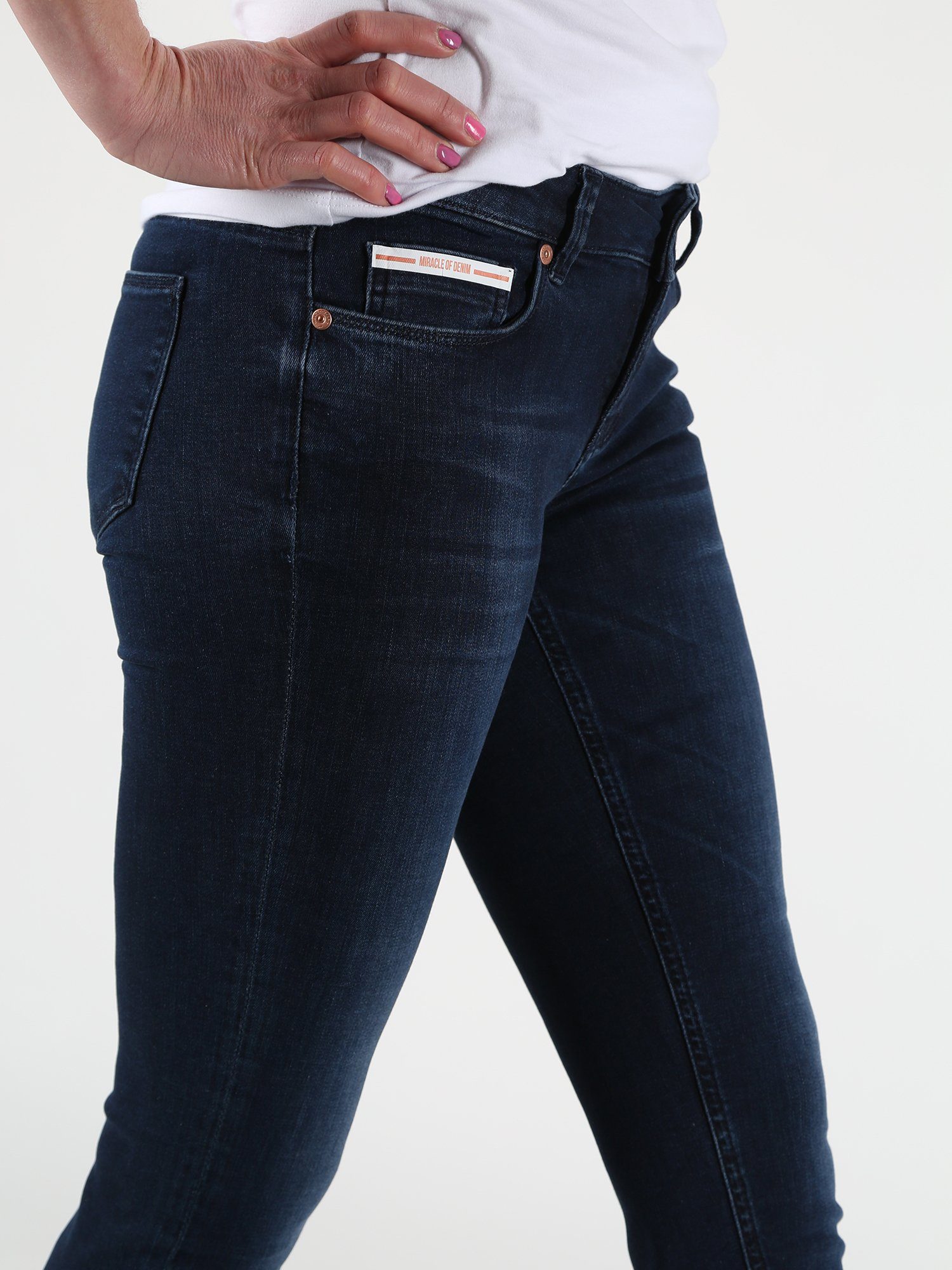 Miracle of Denim Skinny-fit-Jeans Blue Santo