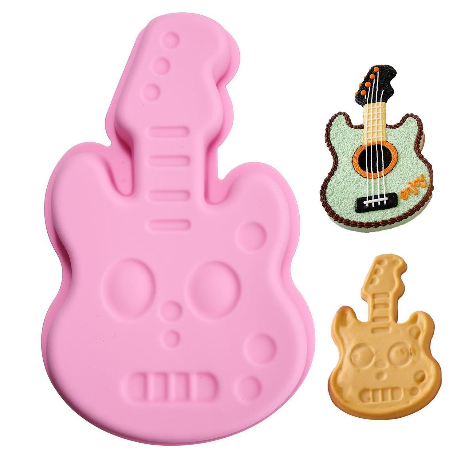 LuxusKollektion Backform Gitarren-Backform Silikon Antihaft