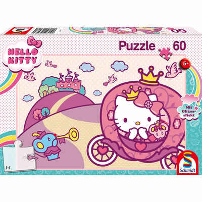 Schmidt Spiele Puzzle Hello Kitty Prinzessin Kitty 60 Teile, 60 Puzzleteile