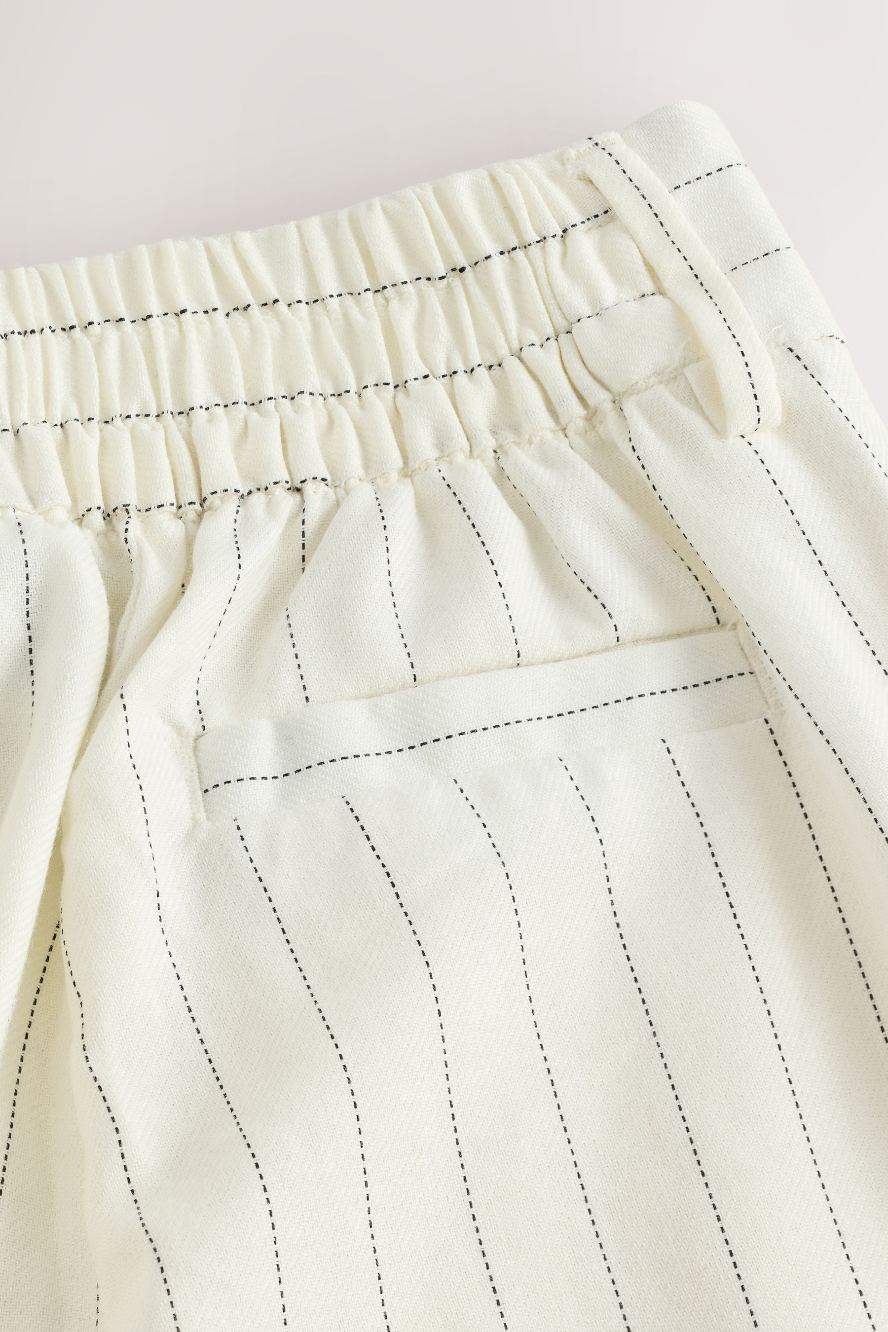 Next Anzughose Gestreifte Hose mit weitem Bein und Leinenanteil (1-tlg) günstig online kaufen