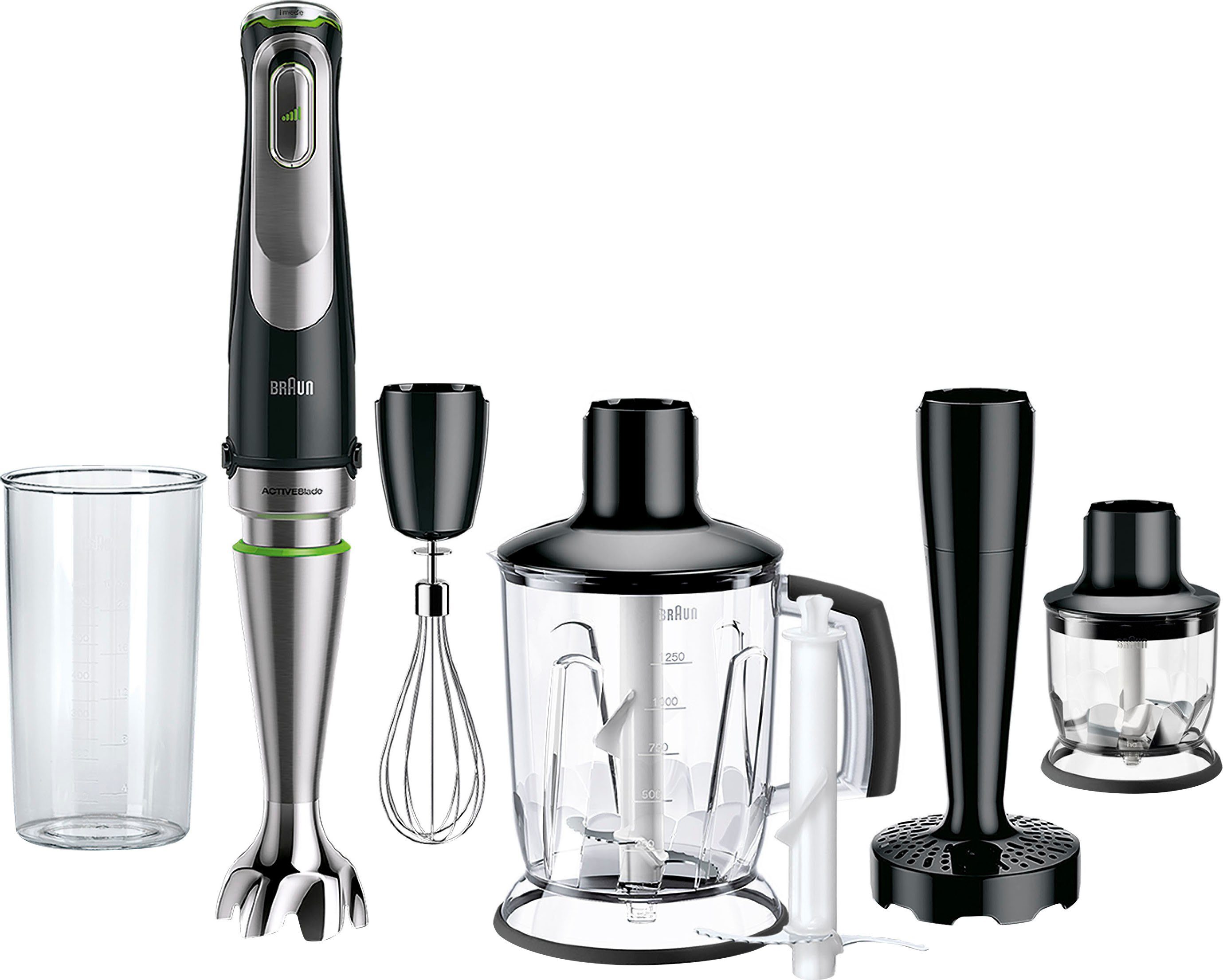 Braun Stabmixer MultiQuick 9 MQ 9147X - 1200W, Stufenlosregulierbar, Dynamische Klinge, 1200 W, Spritzschutz, Extra Mahlklinge, 2 Modi + …