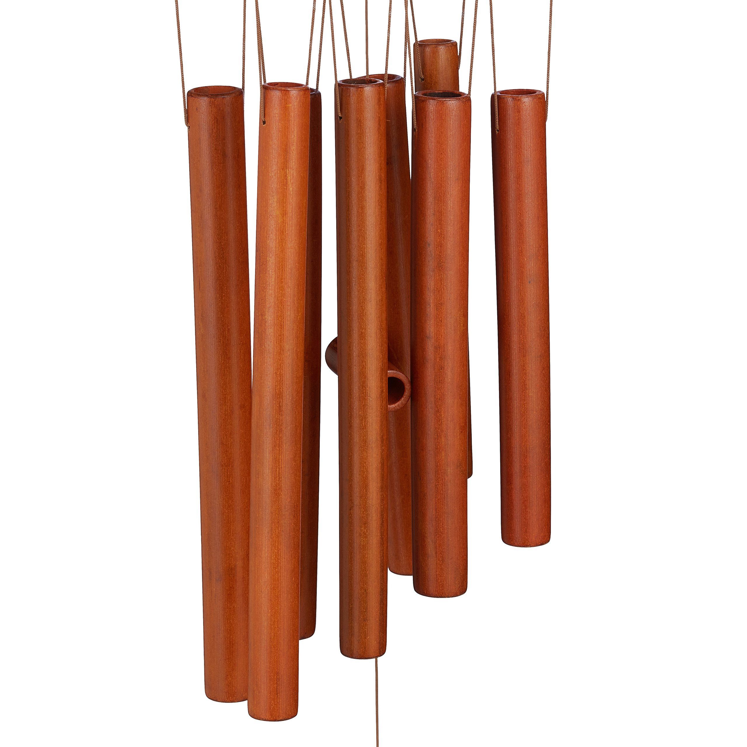 8 Röhrchen Windspiel relaxdays Bambus Windspiel