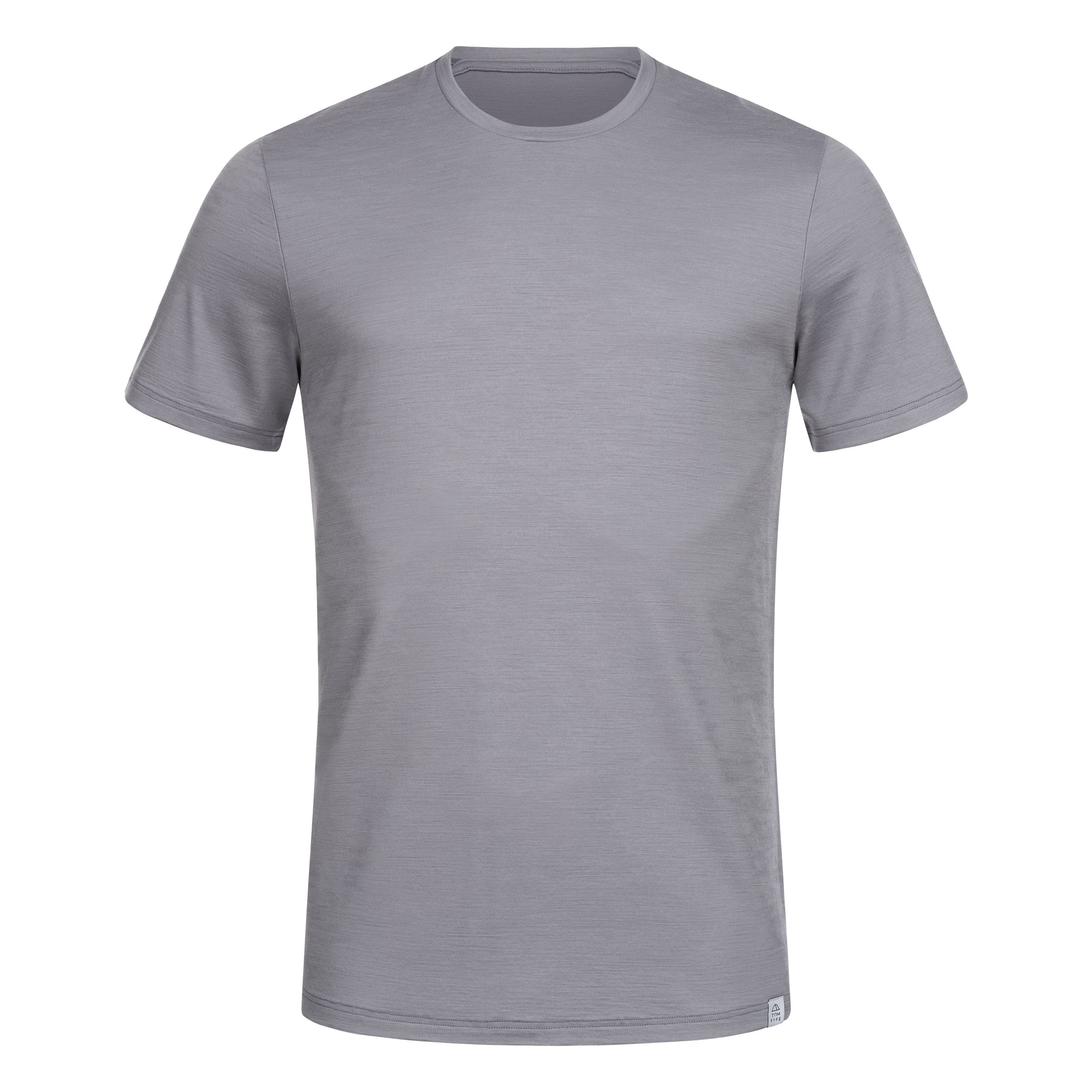 Tom Fyfe T-Shirt Merino T-Shirt Hellgrau Herren