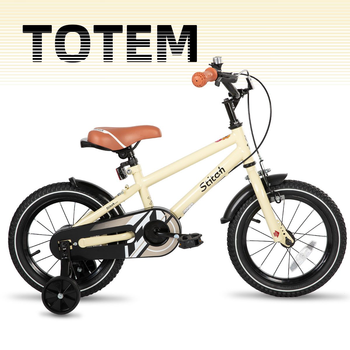 JOYSTAR Kinderfahrrad Totem 12/14/16/18/20 Zoll Kinderfahrrad für 2-11 jährige Jungen, mit Stützräder, Kotflügel, Front and rear dual brakes, Reflektorplatte
