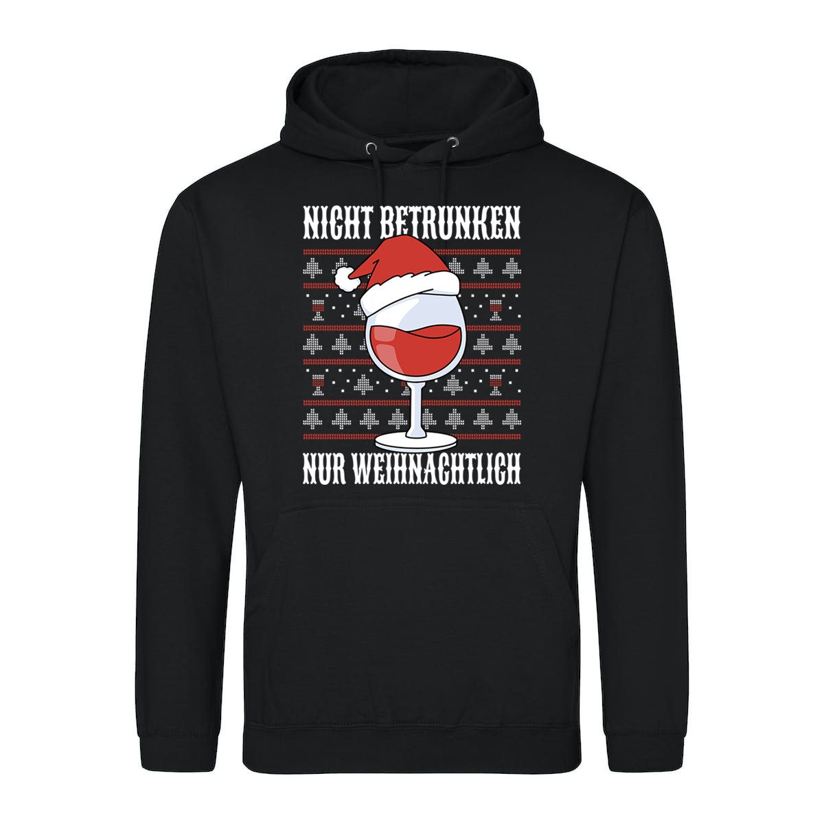 Youth Designz Kapuzenpullover Nicht Betrunken nur Weihnachtlich Herren Hoodie mit modischen Frontprint