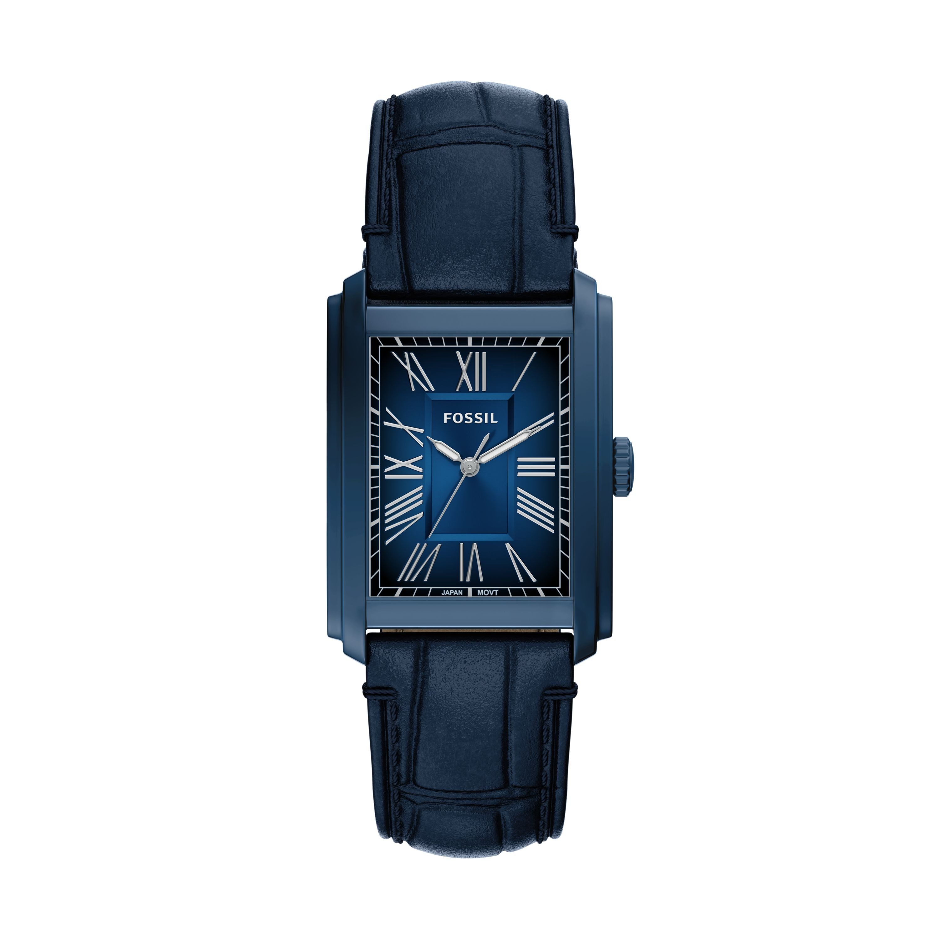 Fossil Quarzuhr Carraway FS6170, Armbanduhr, Herrenuhr, Lederarmband, analog