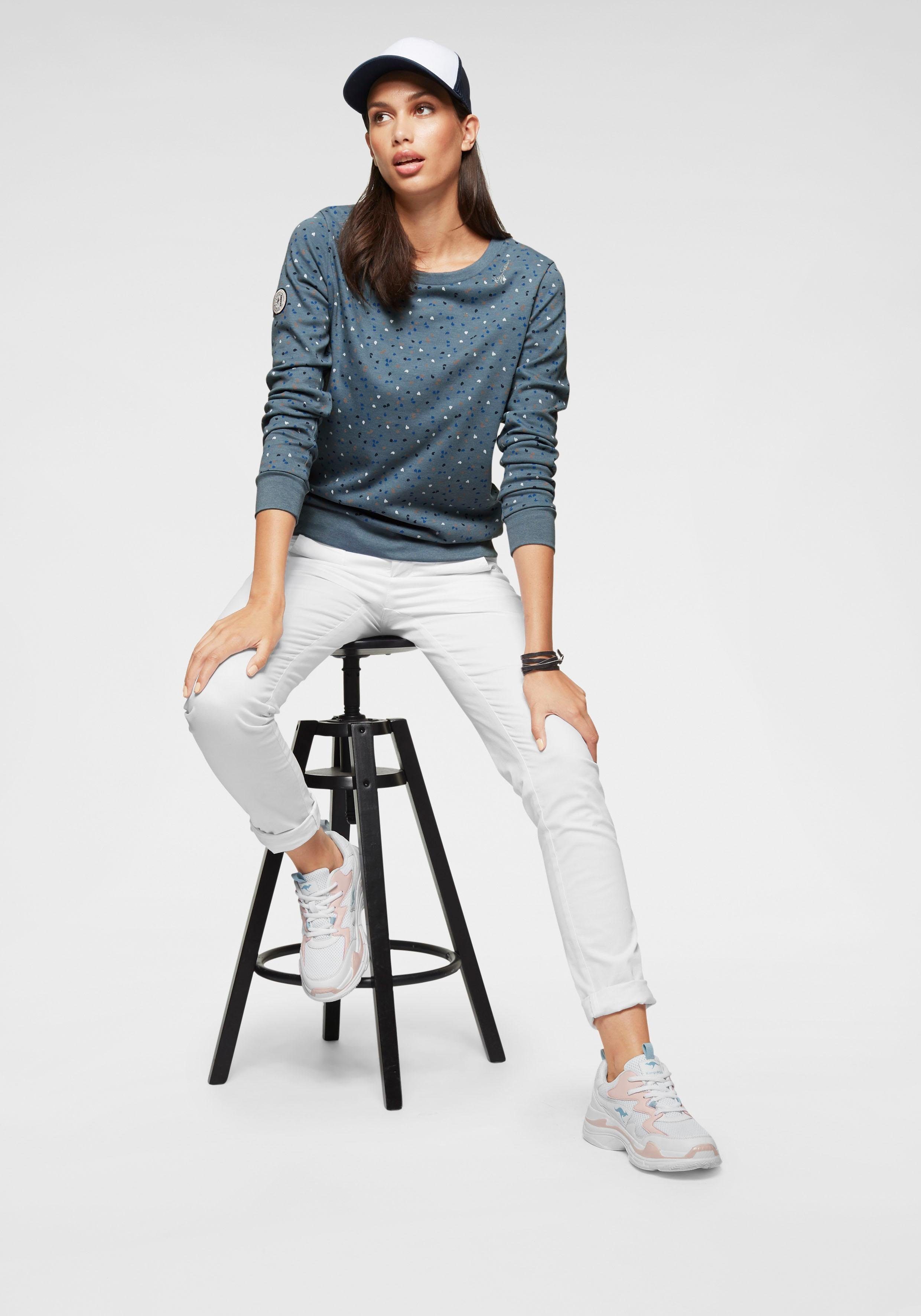 Sweatshirt Minimal-Print blau-bedruckt im sportlichen KangaROOS