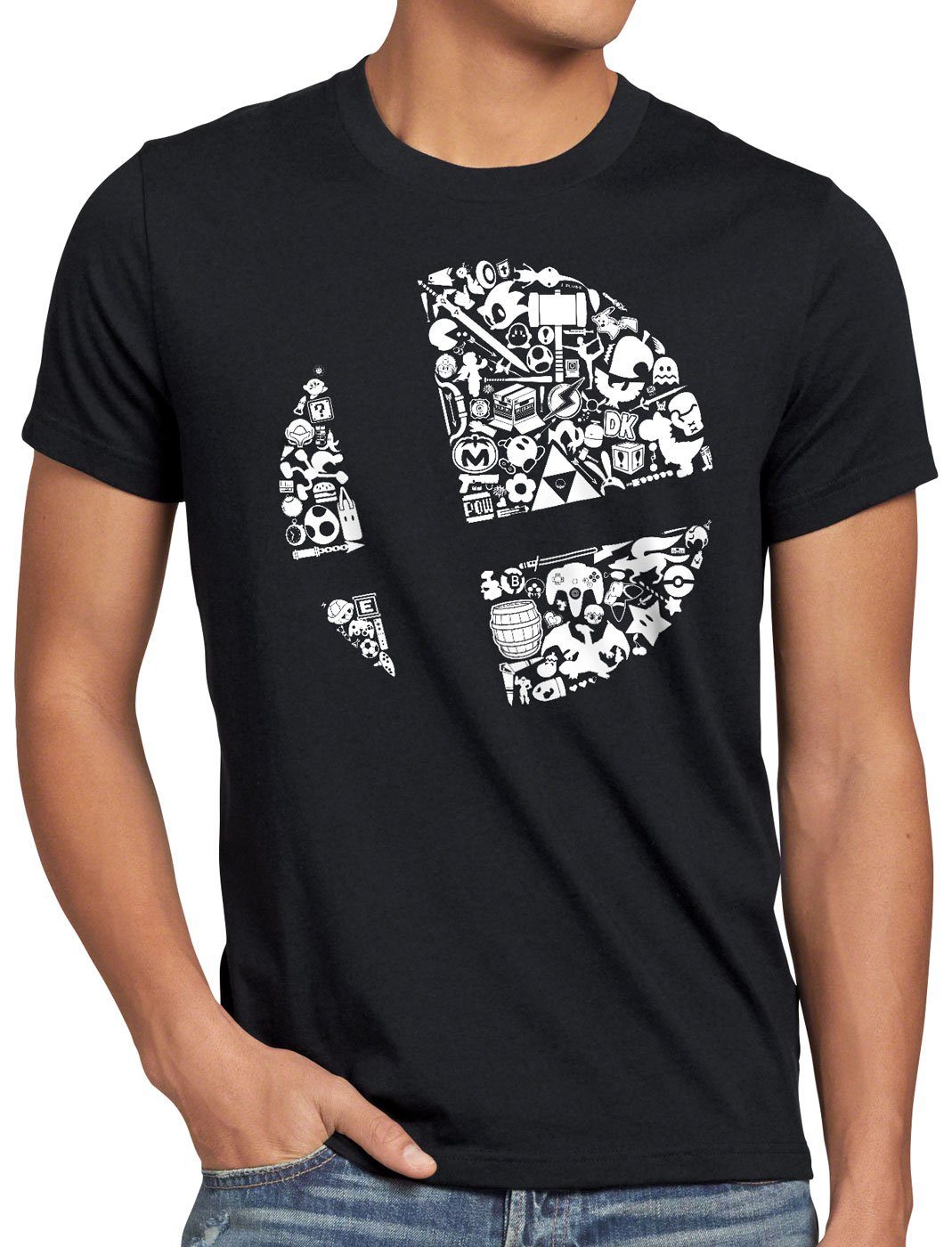 style3 Print-Shirt Herren T-Shirt Brawler ultimate bros switch