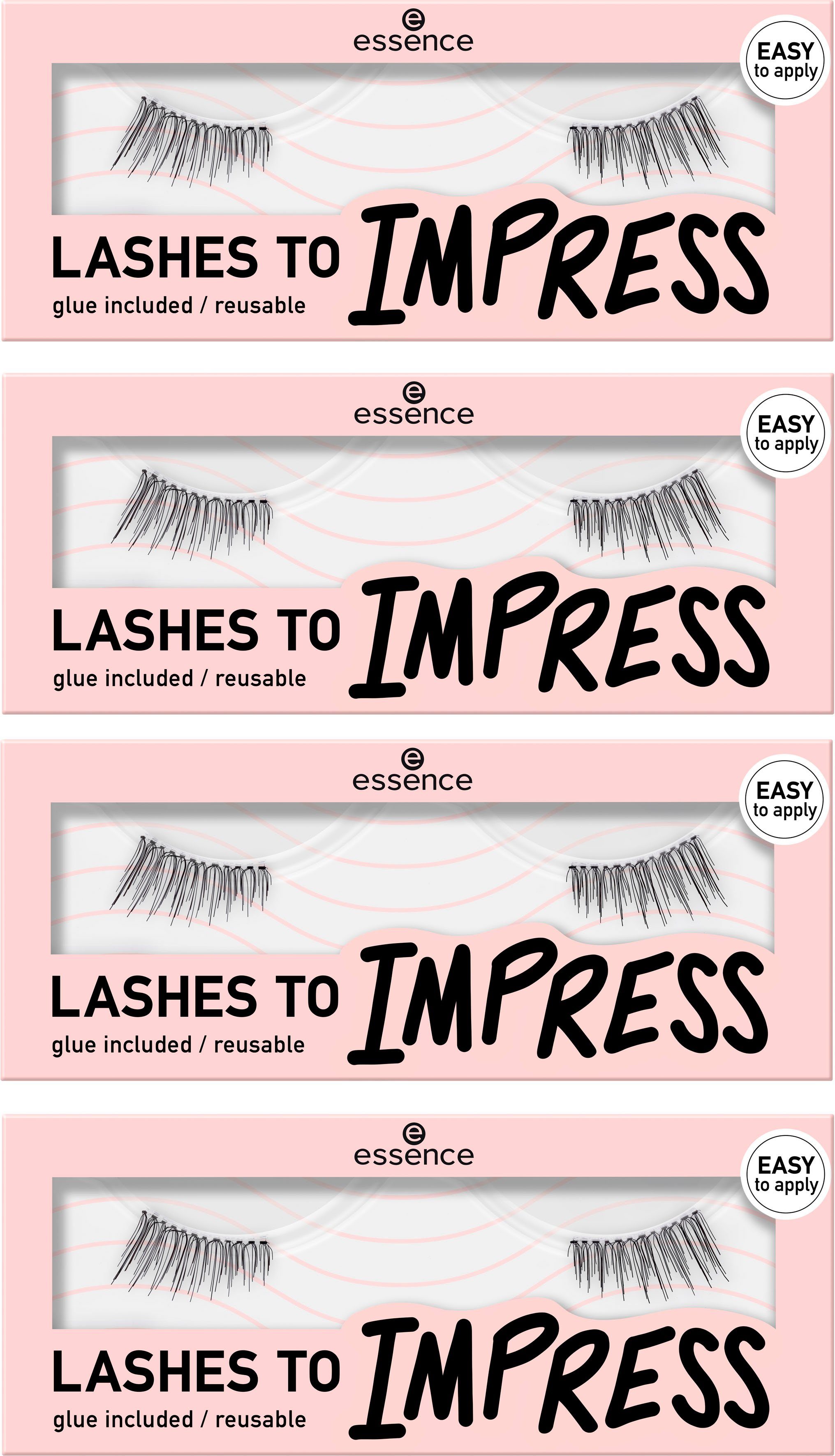 Essence Bandwimpern essence LASHES TO IMPRESS 03, Packung, 4 tlg.