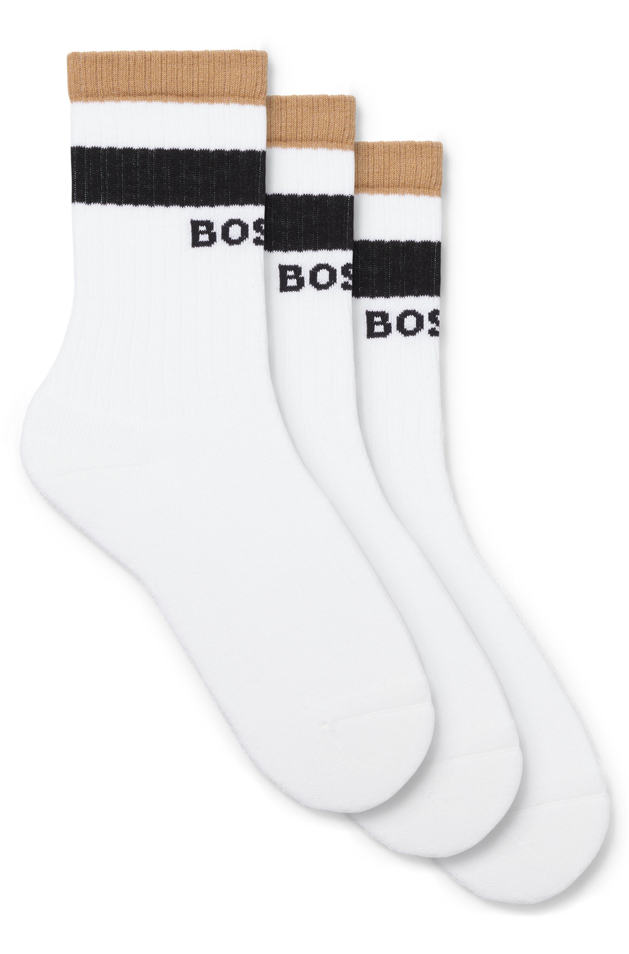 BOSS Kurzsocken 3P QS Rib Iconic CC (3-Paar) mit Rippstruktur, Ferse und Ze günstig online kaufen