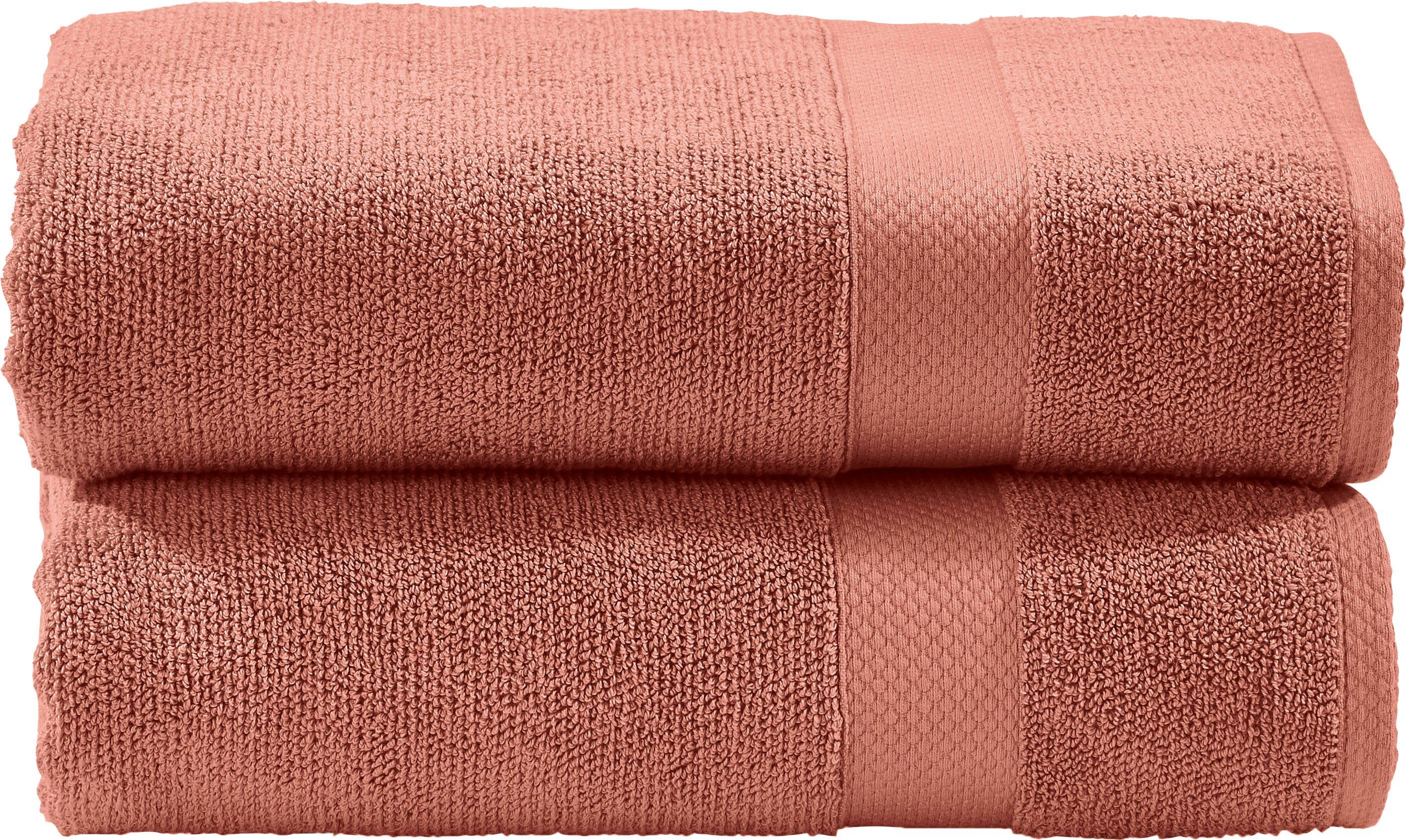 done.® Badetücher Deluxe, Zwirnfrottee (2-St), 2-tlg., Uni Farben, Hotelqualität aus hochwertigem Zwirnfrottier