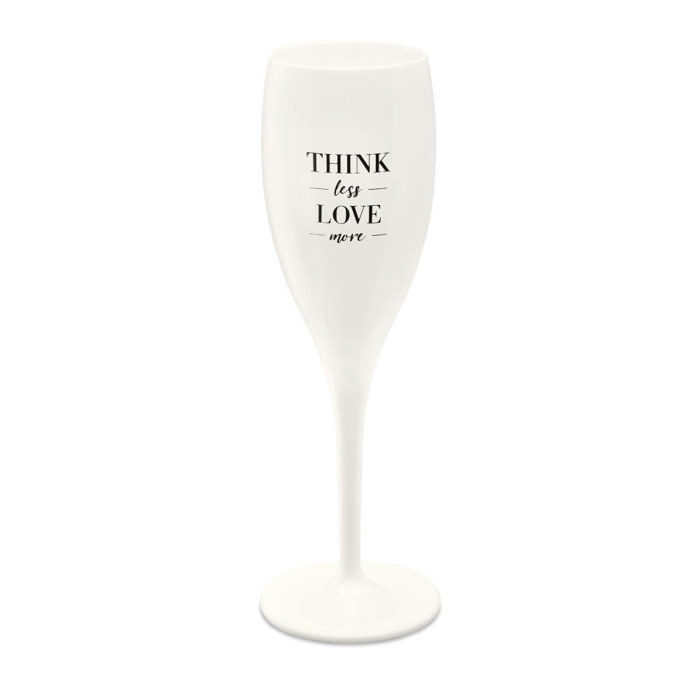 KOZIOL Sektglas Cheers No. 1 Think Less Love More, Kunststoff