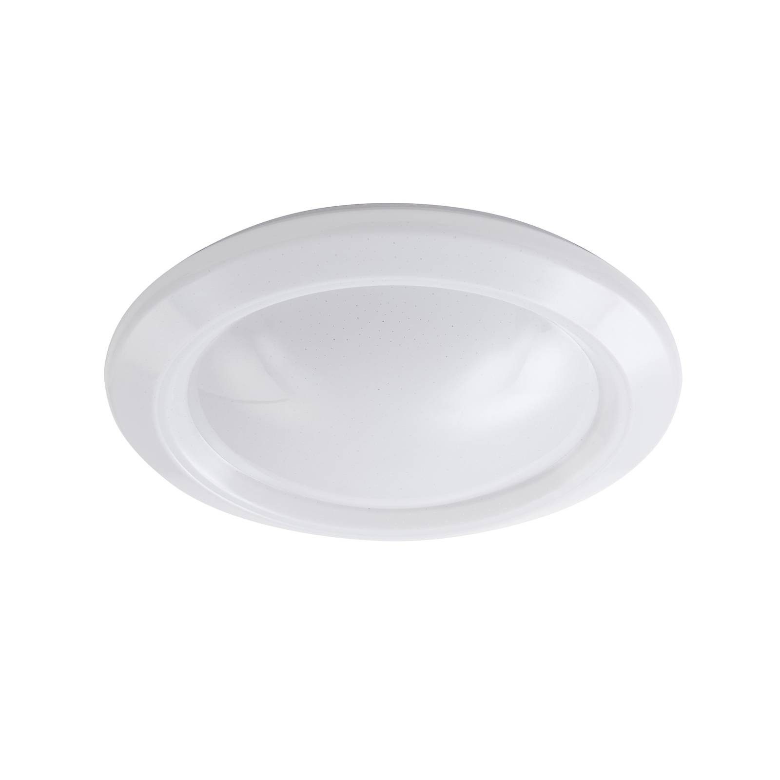 Lindby Deckenleuchten Thejesa, LED, Kunststoff Weiß Farbwechsel RGB + weiß IP20 mit Fernbedienung, LED 18,5 W gesamt, Farbwechsel RGB + weiß