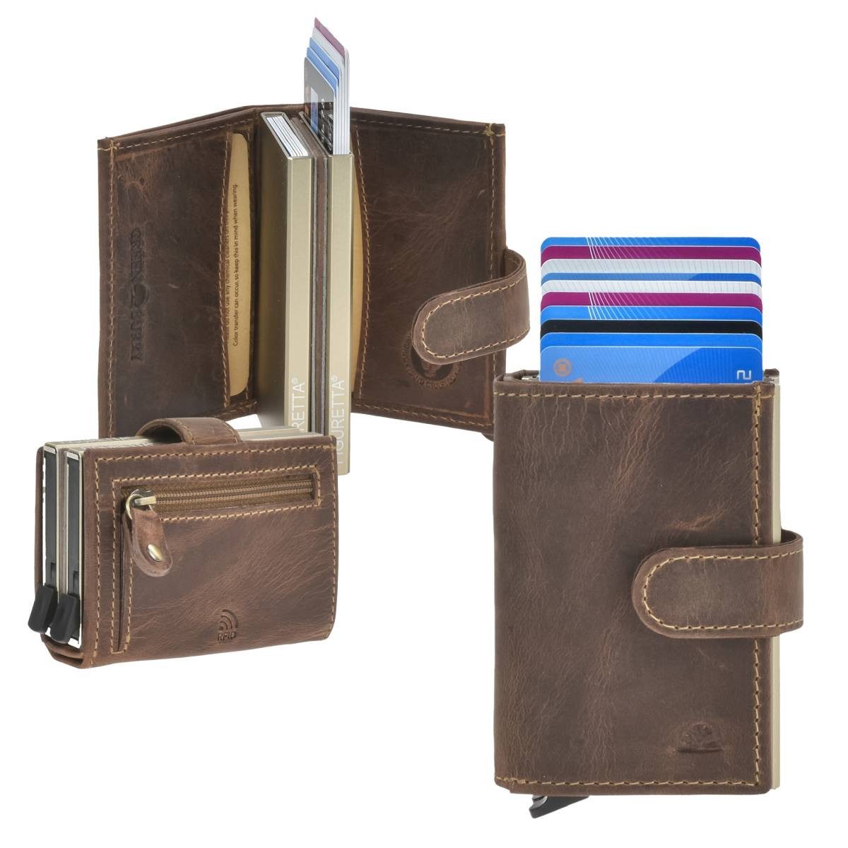 Greenburry Geldbörse "Vintage" Leder Karten Portemonnaie für 12 Karten mit günstig online kaufen