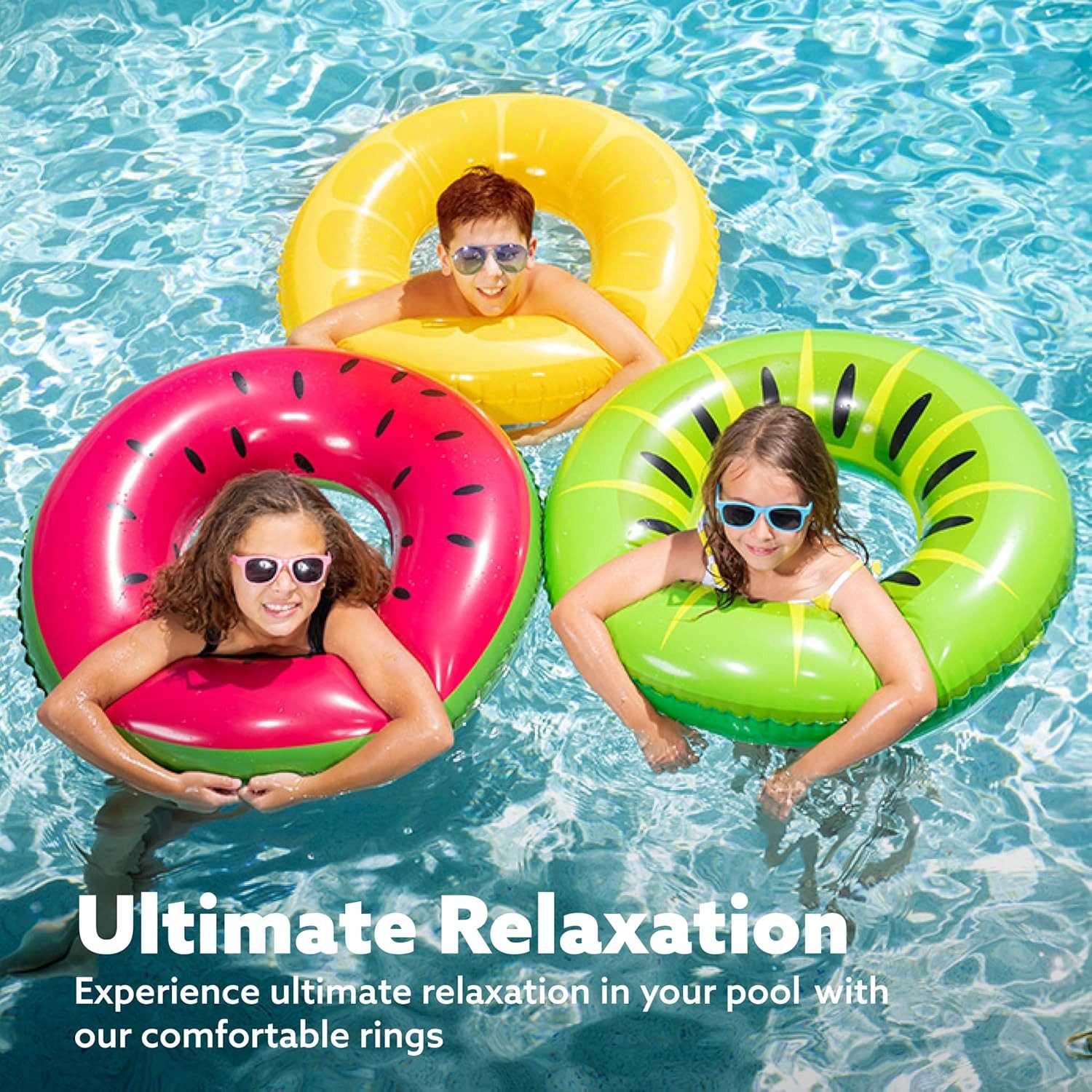 FELIXLEO Inflatable SUP-Board 3er Set Aufblasbarer Schwimmreifen Glitzer 82,5cm Pool Sommer., (1 tlg)