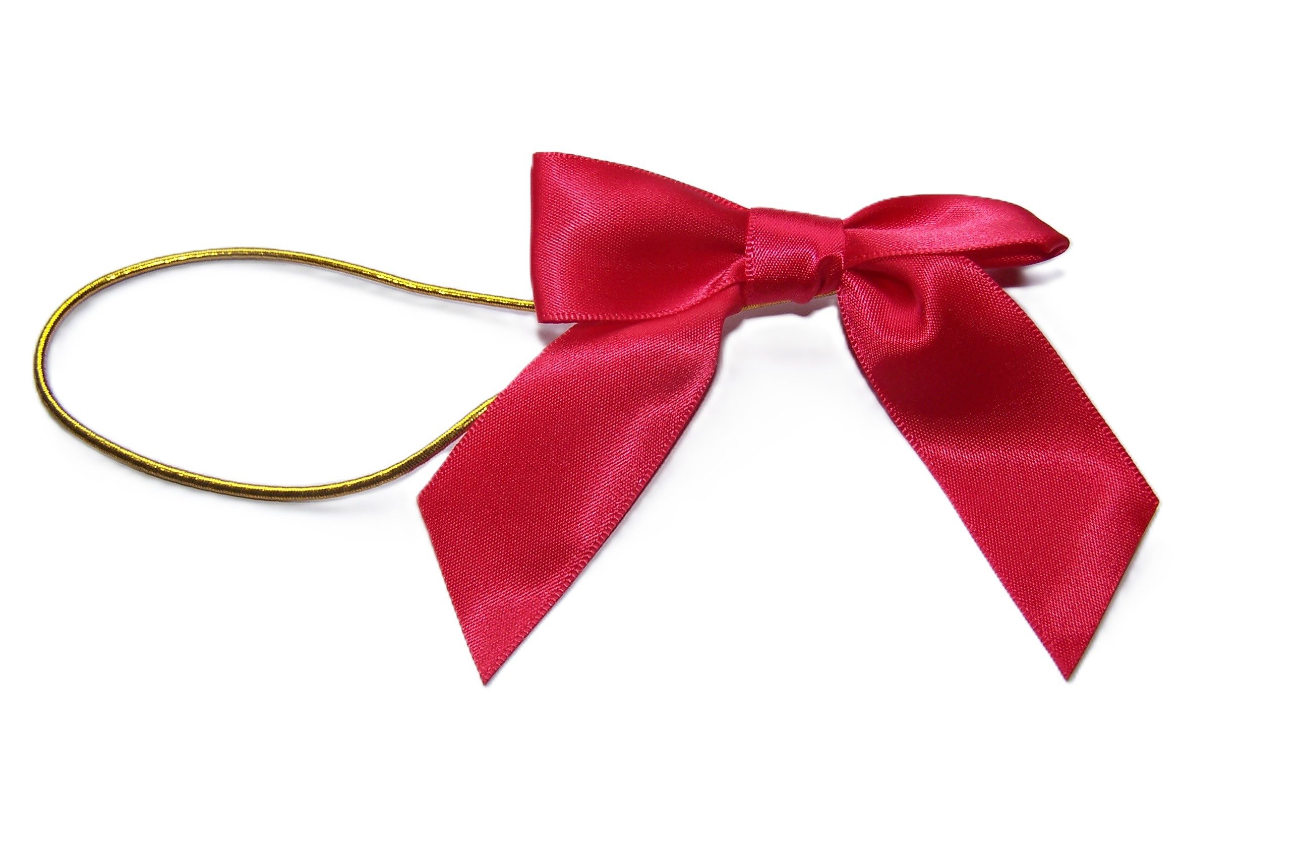 Schleifenparadies Weihnachtsbaumschleife elegante festliche rote Schleife mit goldenen Gummiband für Festtage (6-tlg), Handarbeit, festlich, elegant, wiederverwendbar