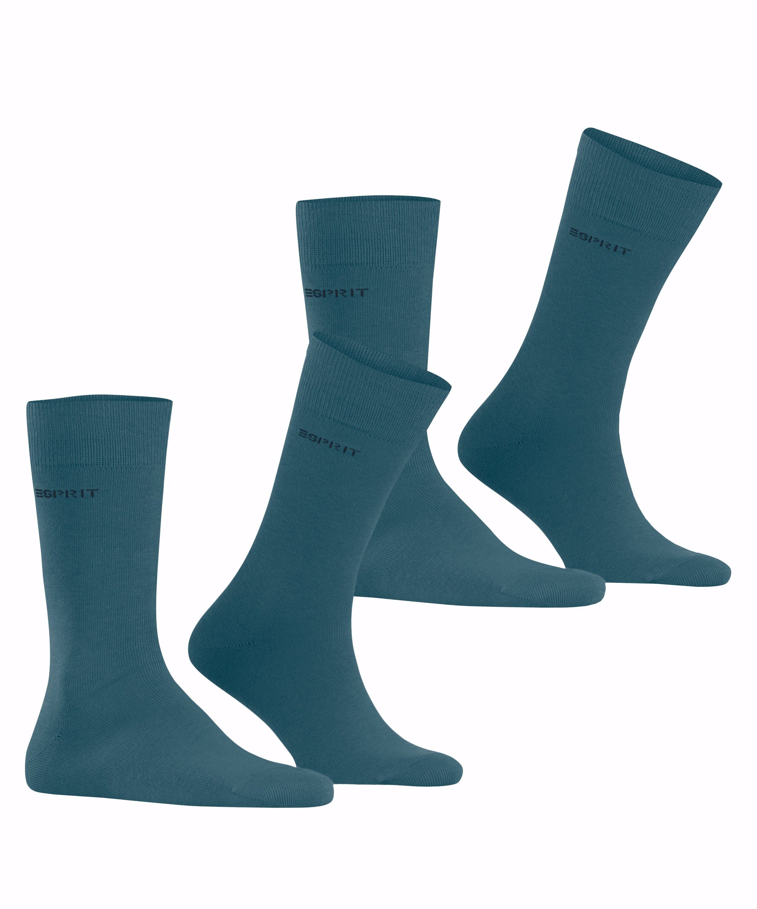 2-Pack Socken (2-Paar) Uni peacock Esprit Basic (6382)