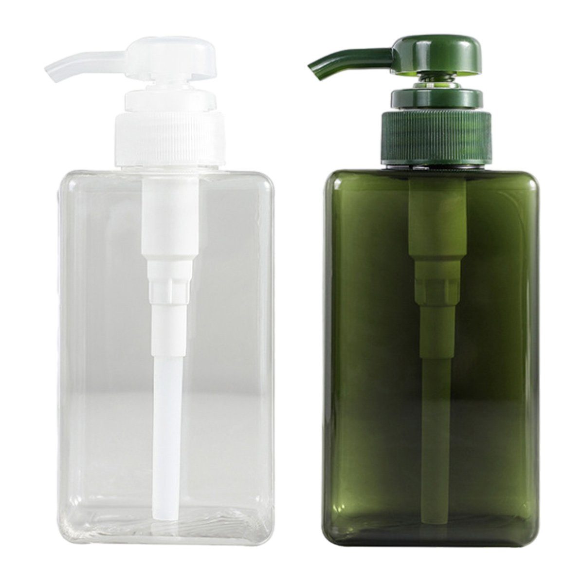 Jormftte Seifenspender Seifenspender Kunststoff, Pumpspender Plastik,für Shampoo,Dusche Transparent2