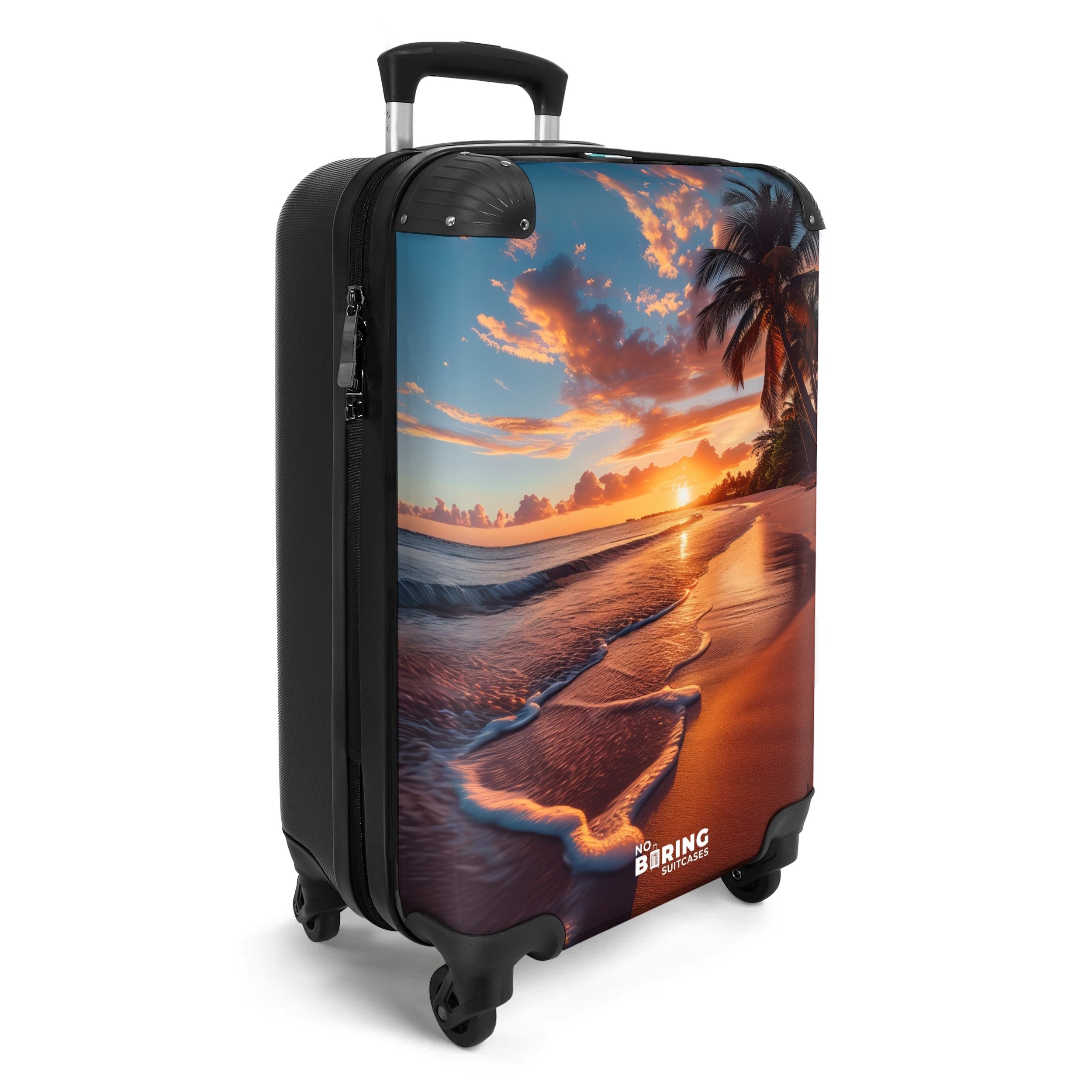 NoBoringSuitcases.com© Hartschalen-Trolley Strand bei Sonnenuntergang 55x35 günstig online kaufen