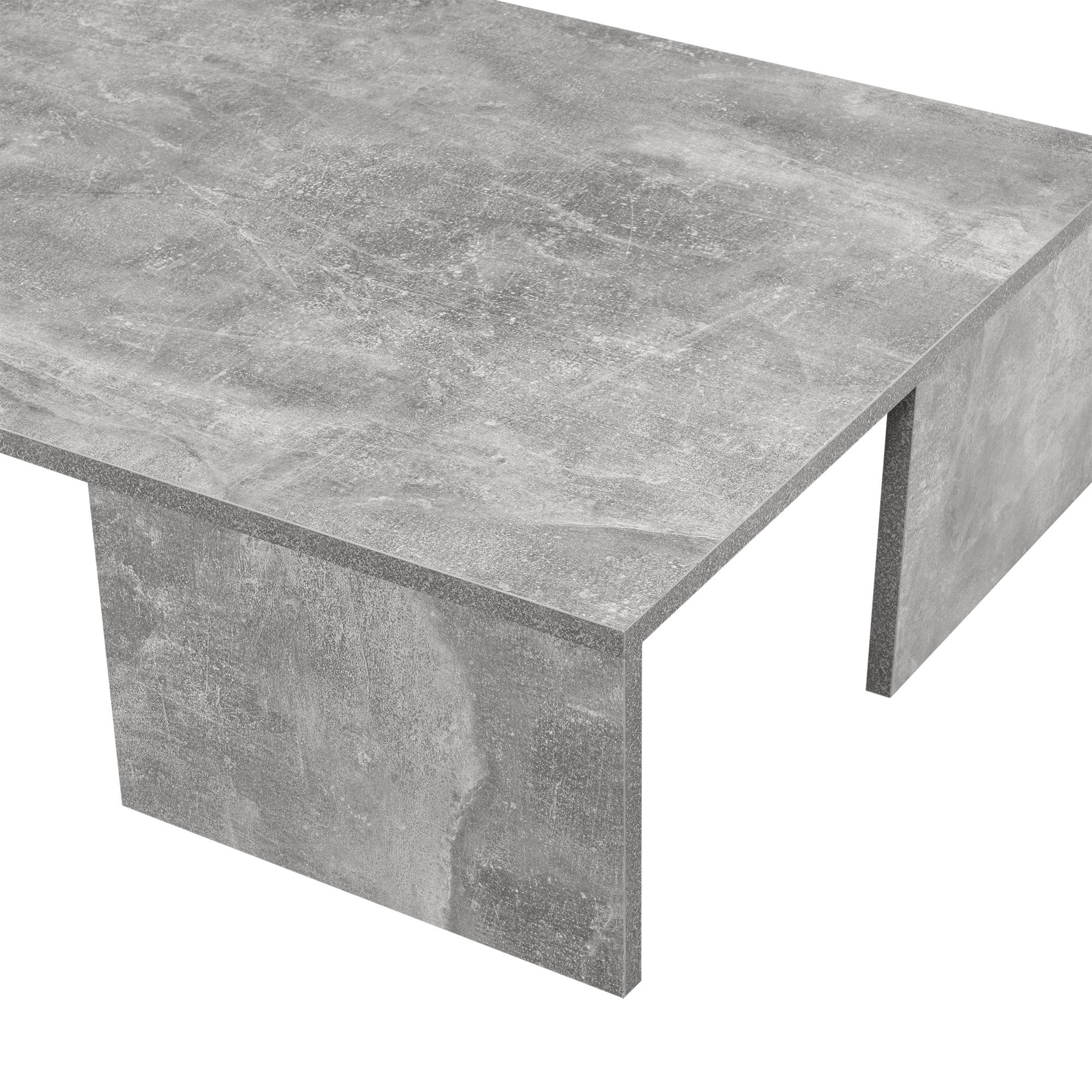 »Tierp« Beistelltisch 90x60x20cm Couchtisch, en.casa Wohnzimmertisch betonfarben