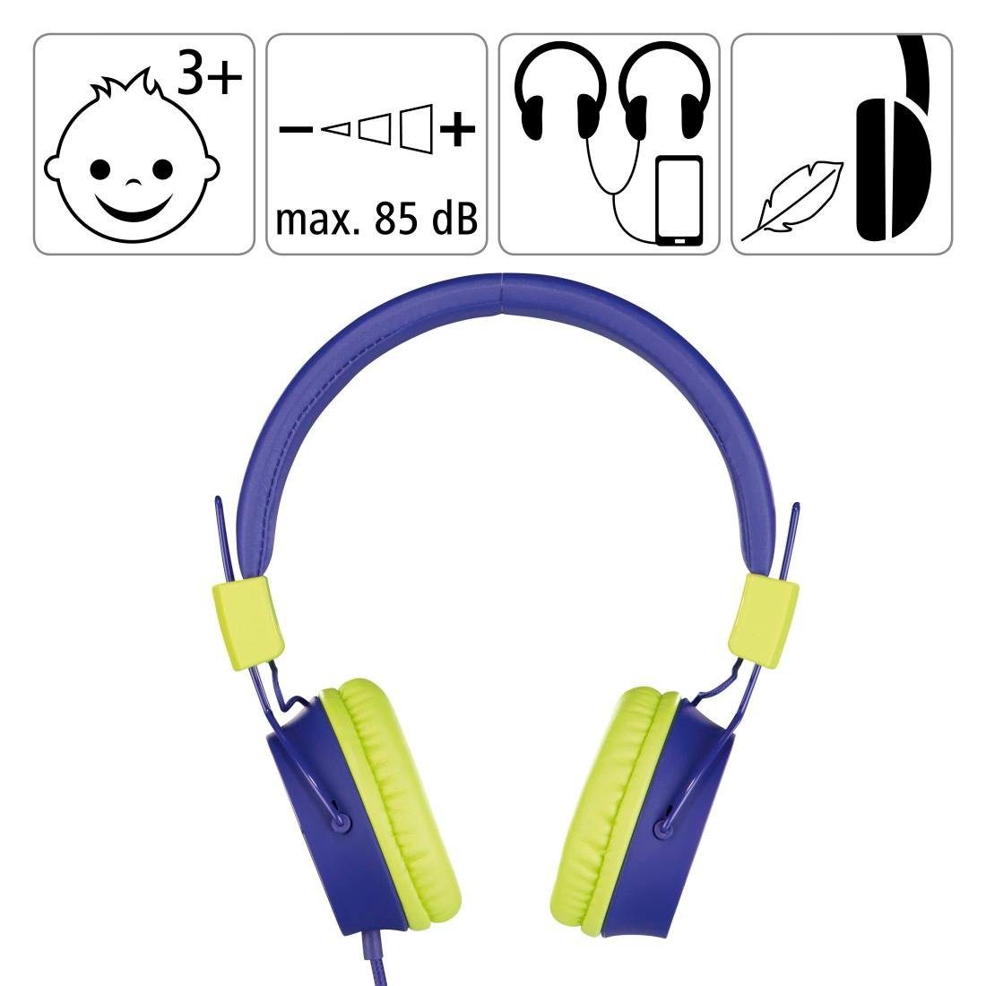 blau Thomson zusammenfaltbar, mit Kinderkopfhörer leicht On-Ear, möglich) Kopfhöreranschluss Kabel 85dB (größenverstellbar auf Lautstärkebegrenzung On-Ear-Kopfhörer weiterer