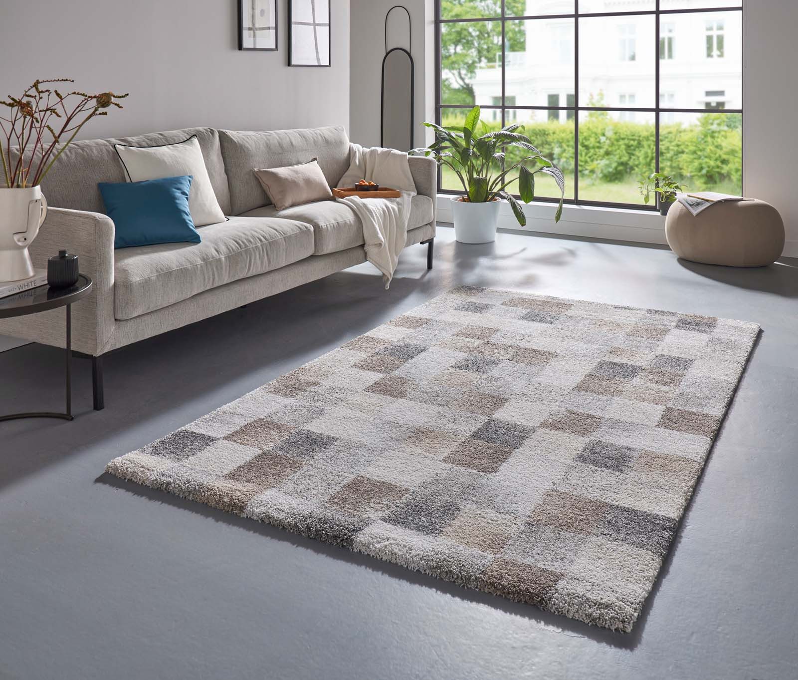 TaraCarpet Teppich Tara Carpet Berber Karo, rechteckig, Höhe: 27 mm, Modern günstig online kaufen