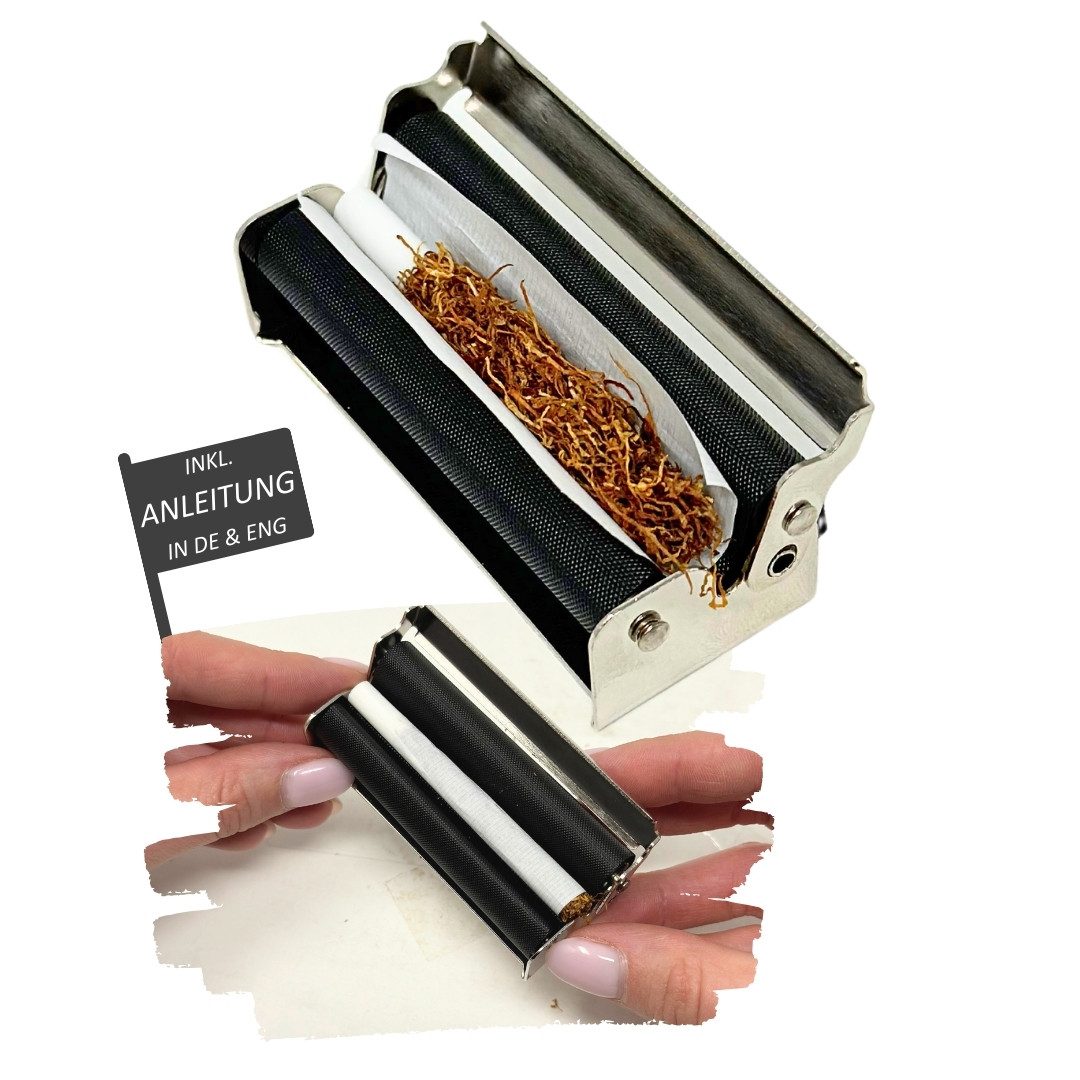 EKNA Drehmaschine - Drehmaschine Zigaretten - Cigarette Machine 70mm - NICHT konisch!, 6mm & 8mm Filter, MIT Anleitung!