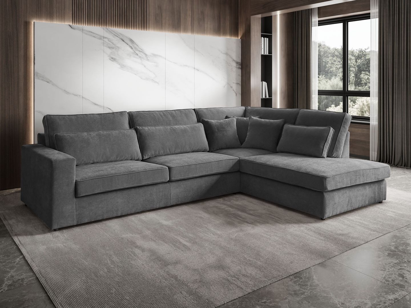 Beautysofa Ecksofa mit dekorativen Kissen PARMA, günstig online kaufen