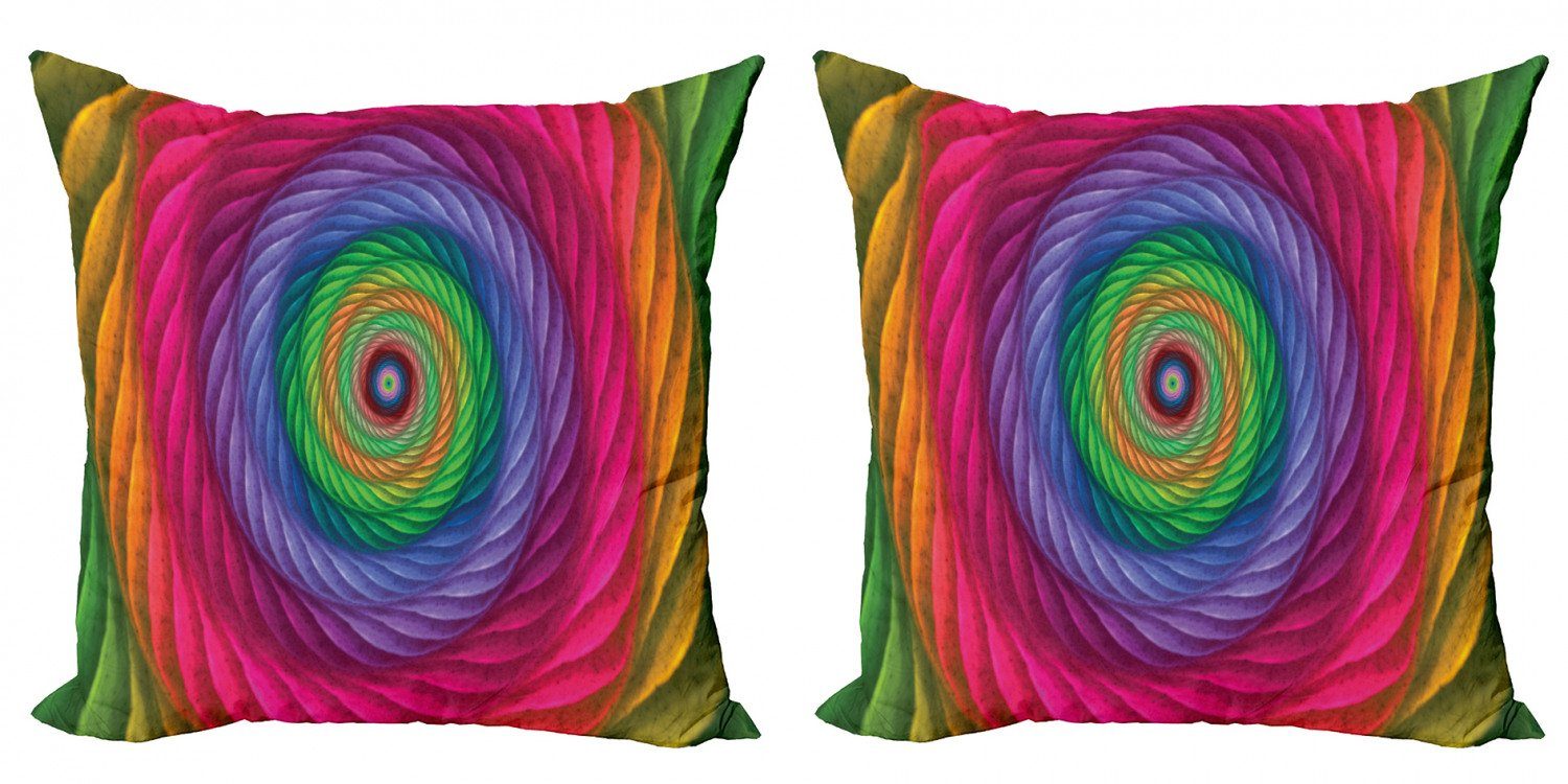 Kissenbezüge Modern Accent Doppelseitiger Digitaldruck, Abakuhaus (2 Stück), Kunst Abstract Spiral Vortex