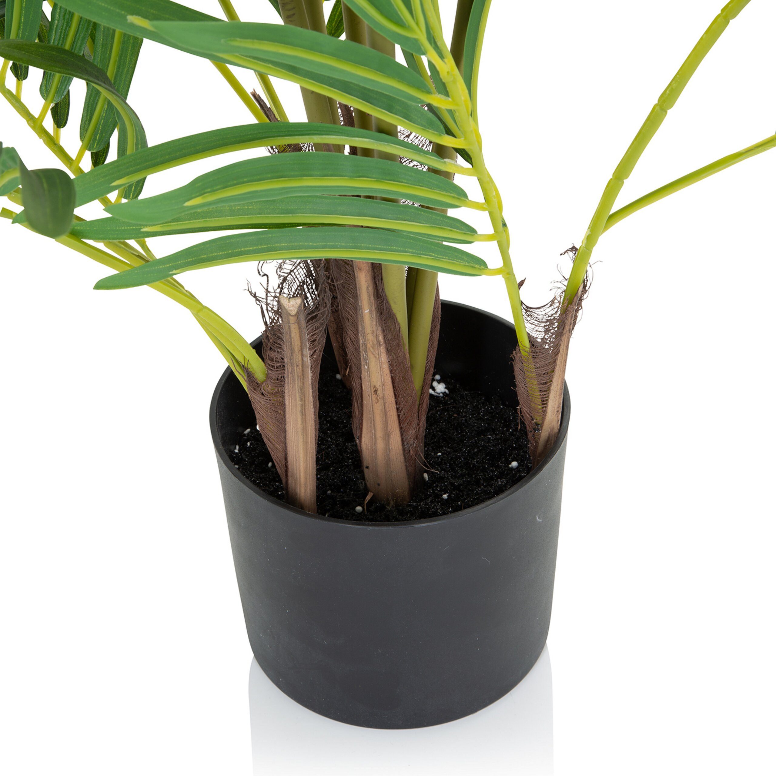 Kunstpflanze ARECA I Künstliche Pflanze Höhe 120.0 cm Palme Palme, hjh OFFICE, Höhe 120.0 cm, Künstliche Pflanze Zimmerpflanze, Goldfruchtpalme im Kunststoff-Topf